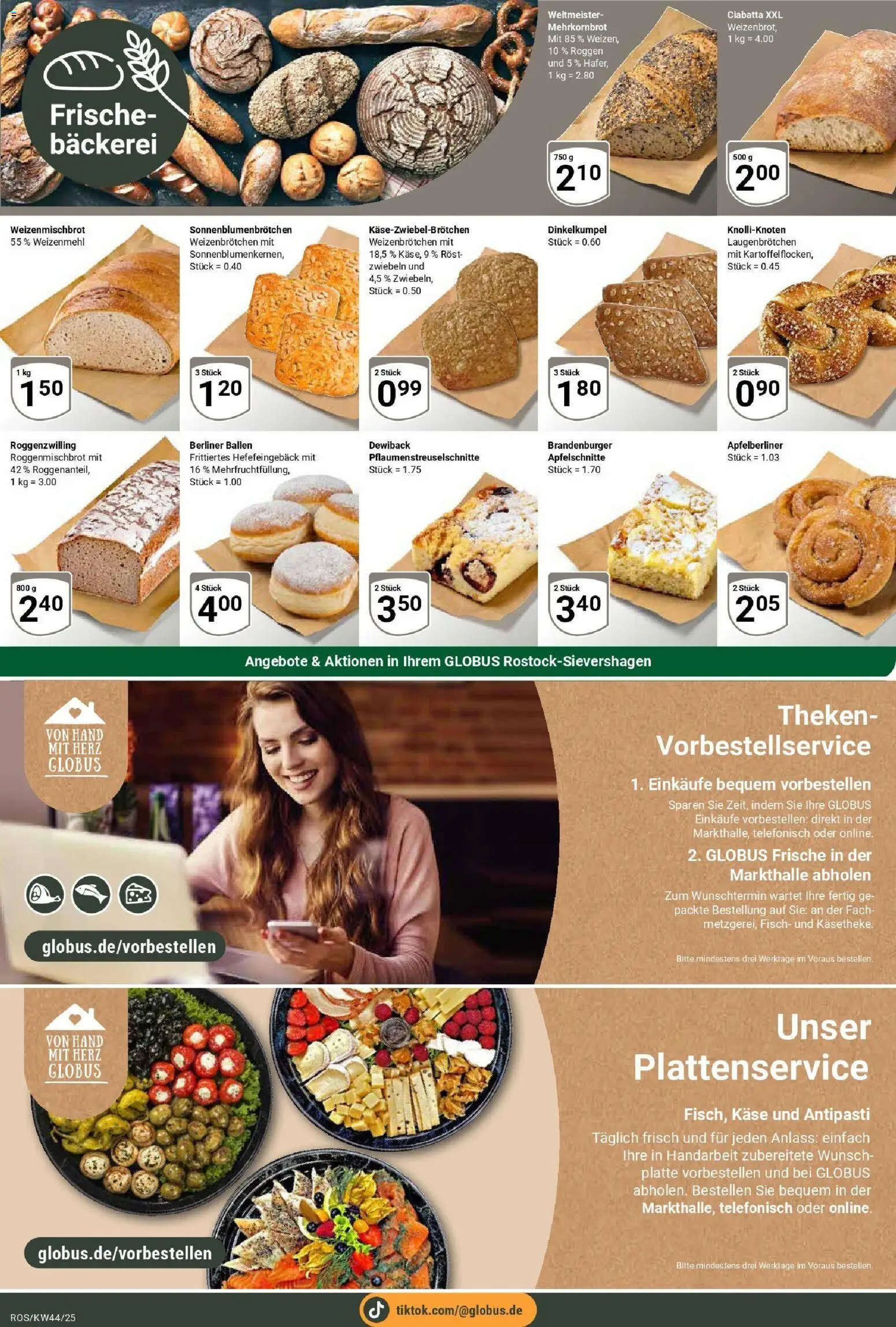 Globus prospekt Lambrechtshagen	 – gültig ab 26.10.2025 | Seite: 7 | Produkte: Berliner, Bäckerei, Käse, Zwiebeln