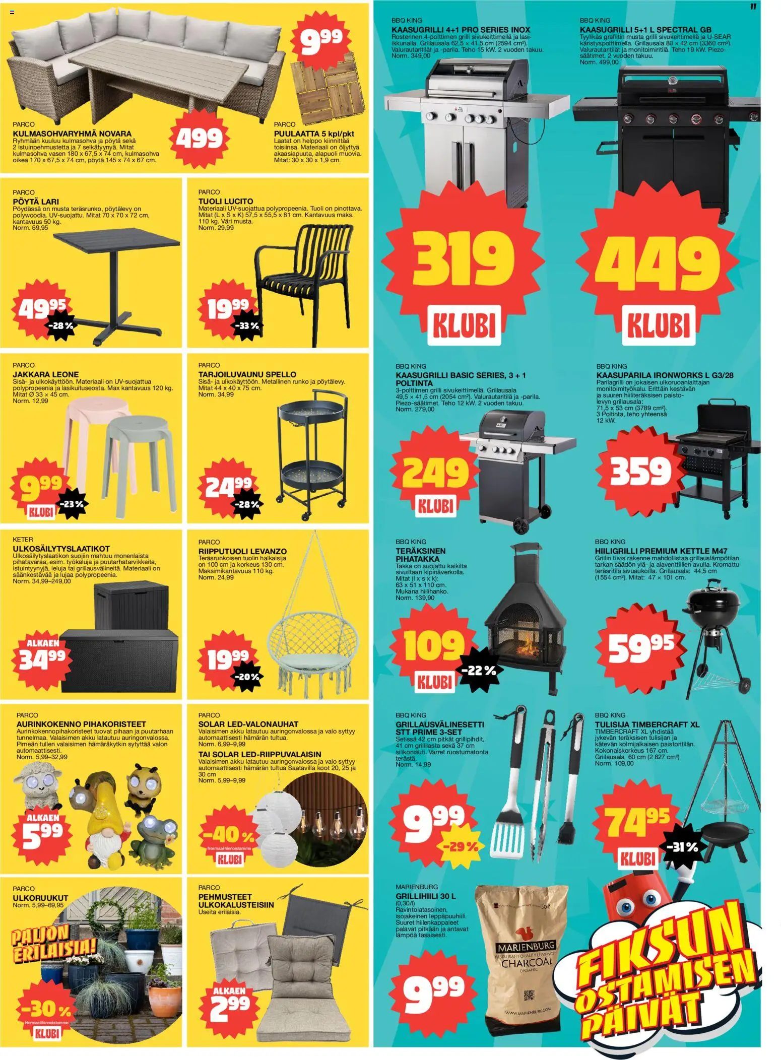 Tokmanni tarjoukset – voimassa 20.04.2026 alkaen | Sivu: 11 | Tuotteet: Jakkara, Pöytä, Tuoli, Kulmasohva