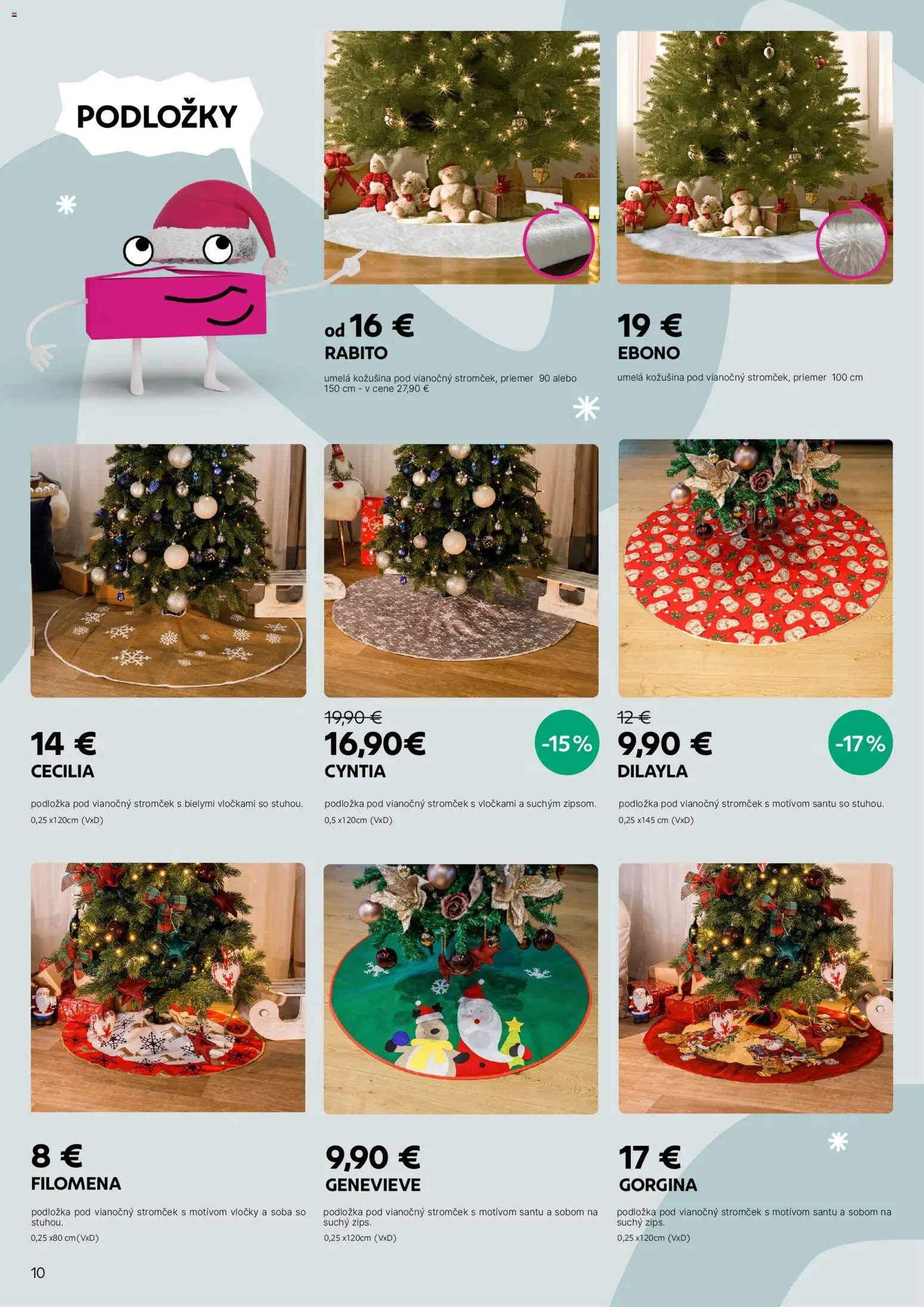 Nové Kondela akcie – leták je platný od 17.11.2025 | Strana: 10 | Produkty: Vianočný stromček, Vločky