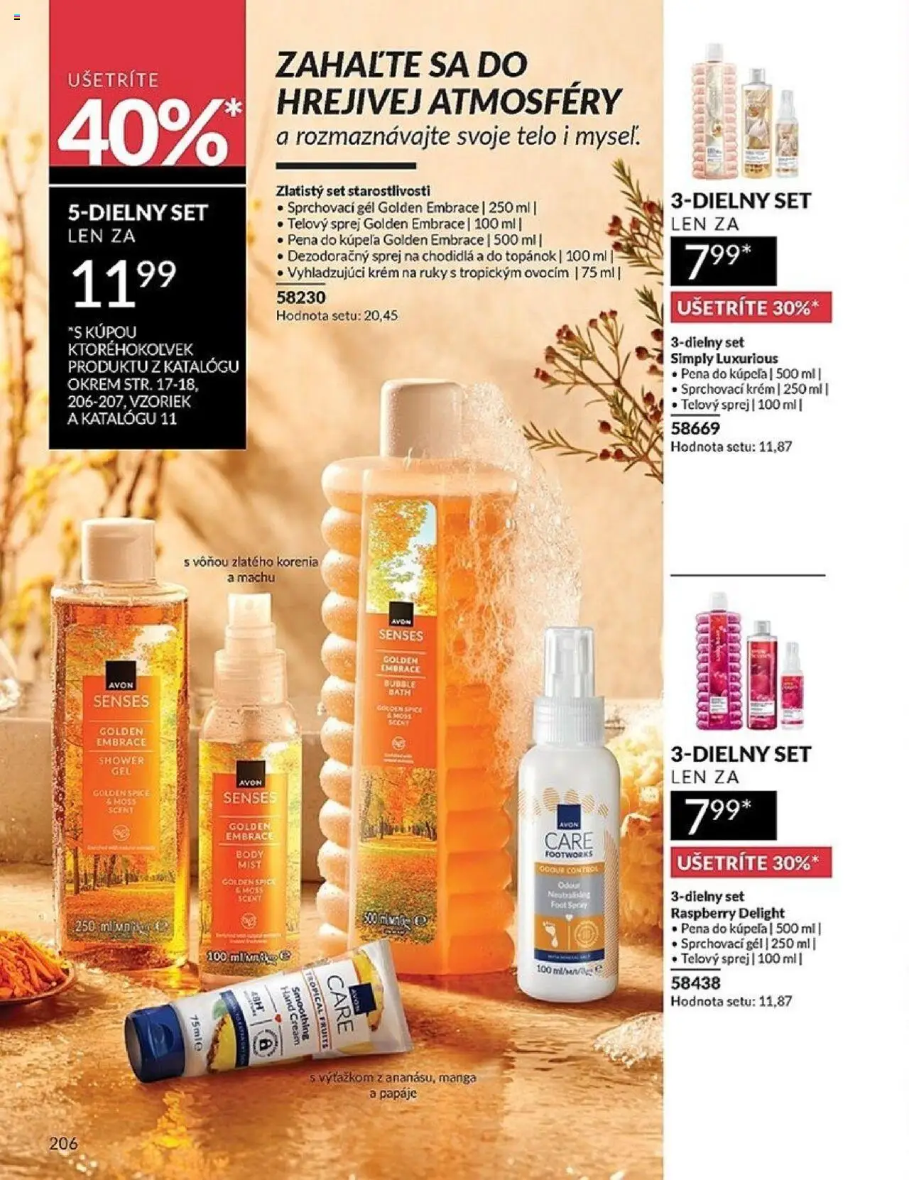 Nové Avon akcie – leták je platný od 01.10.2025 | Strana: 206 | Produkty: Krém na ruky, Pena do kúpeľa, Krém