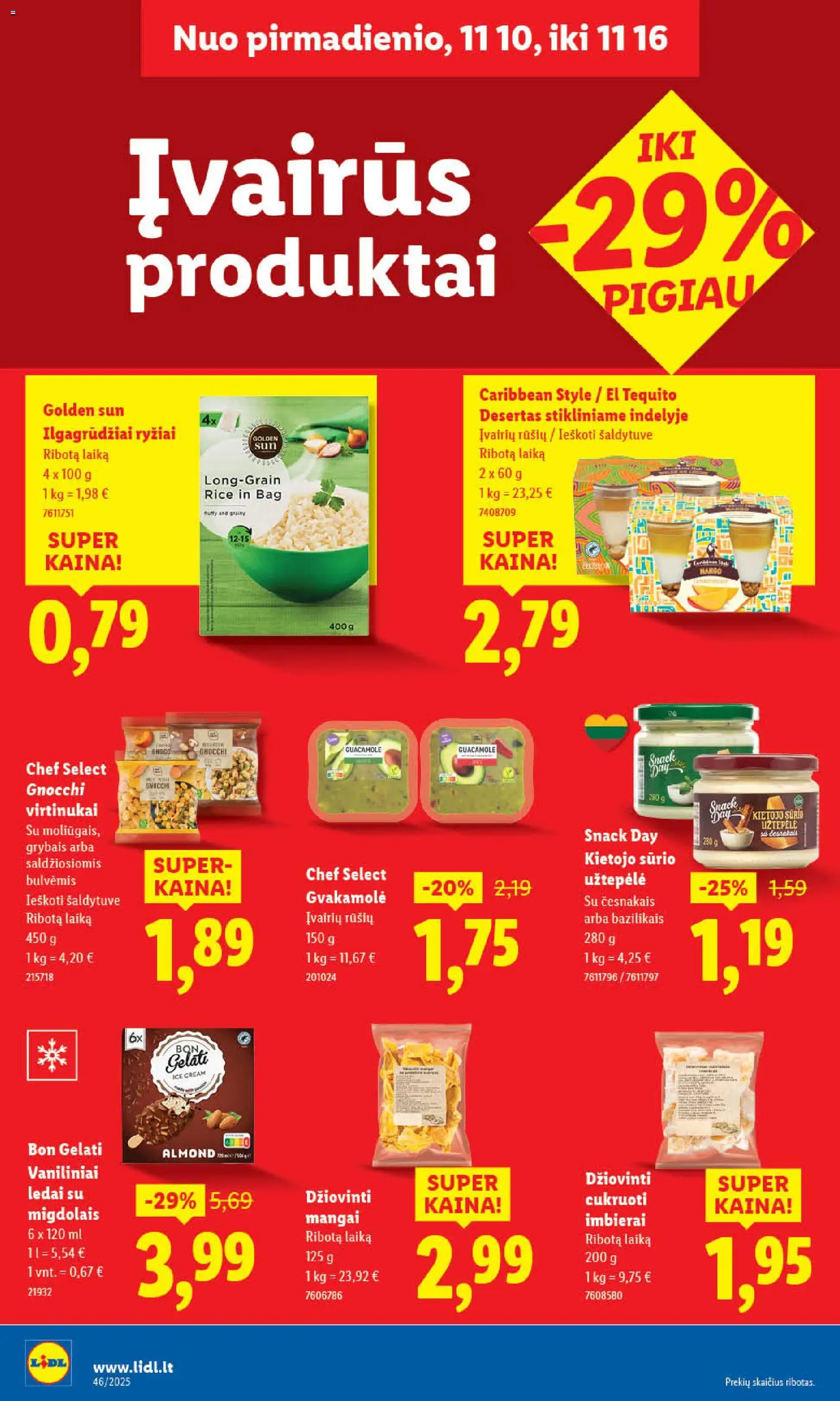 LIDL akcijos nuo 13.11.2025 | Puslapis: 38 | Prekių: Ledai, Užtepėlė, Ryžiai