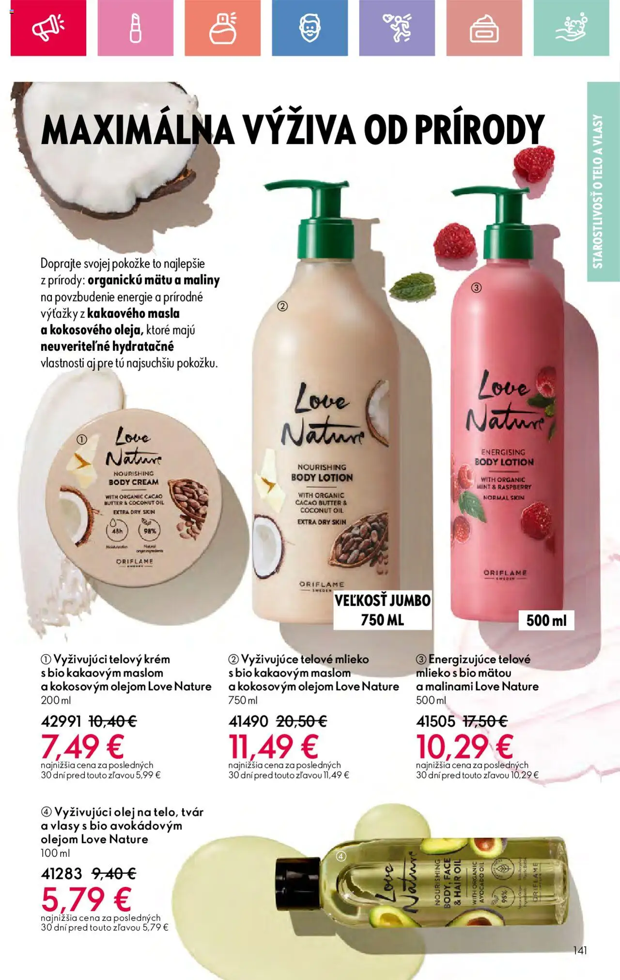 Katalóg Oriflame 10 2025 │ platný od 06.07.2025 | Strana: 141 | Produkty: Mlieko, Olej, Telový krém, Maliny