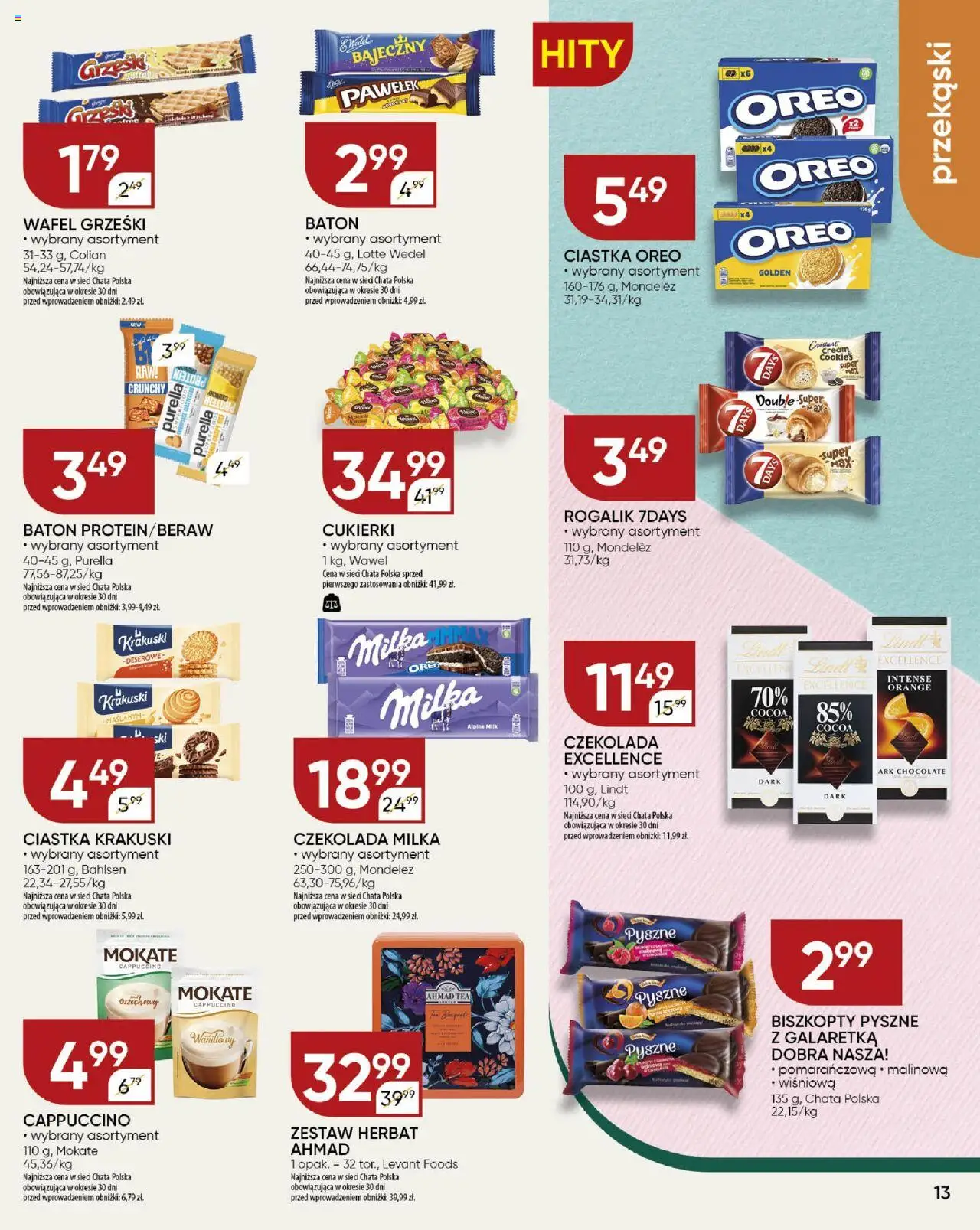 Chata Polska Gazetka od 17.06.2025 | Strona: 13 | Produkty: Ciastka Oreo, Czekolada, Cukierki, Ciastka
