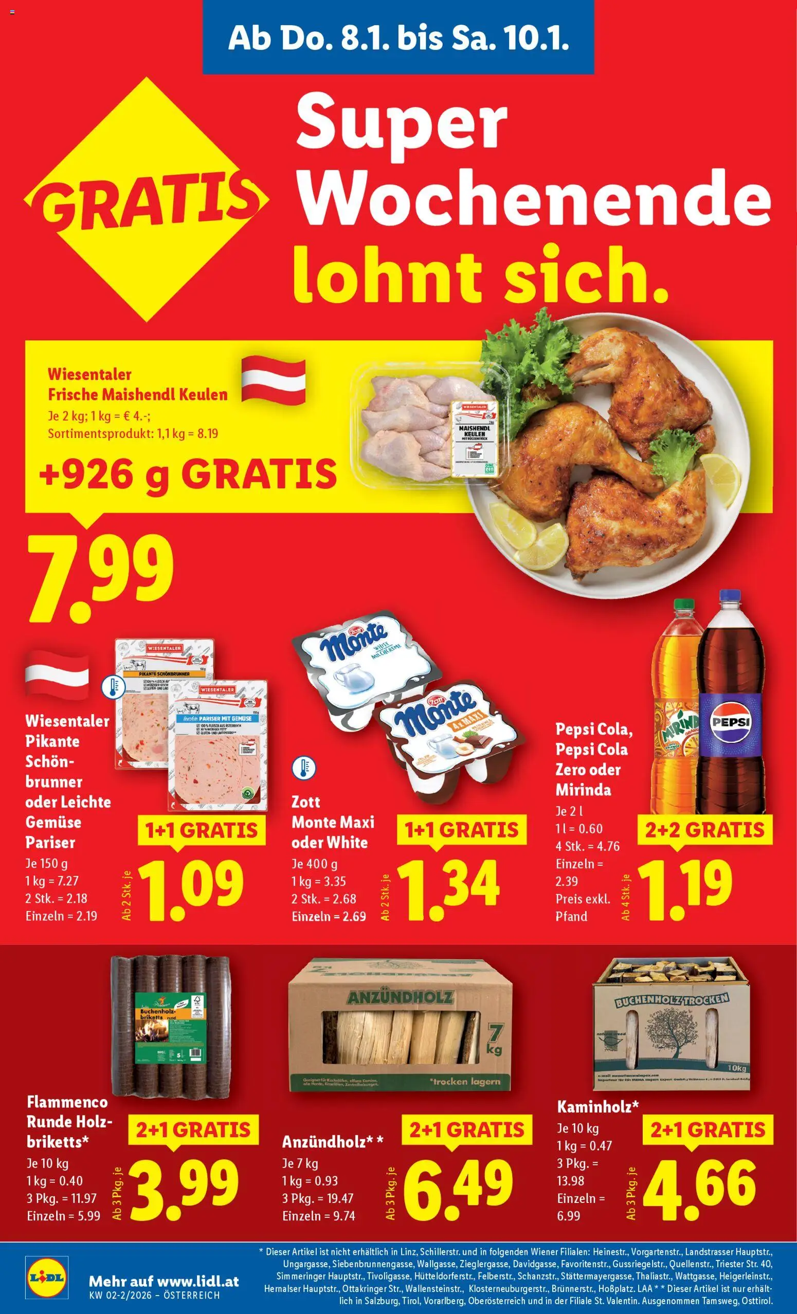 Lidl Flugblatt - Altenmarkt im Pongau, St. Johann im Pongau, Zell am See gültig ab 08.01.2026 | Seite: 8 | Produkte: Gemüse
