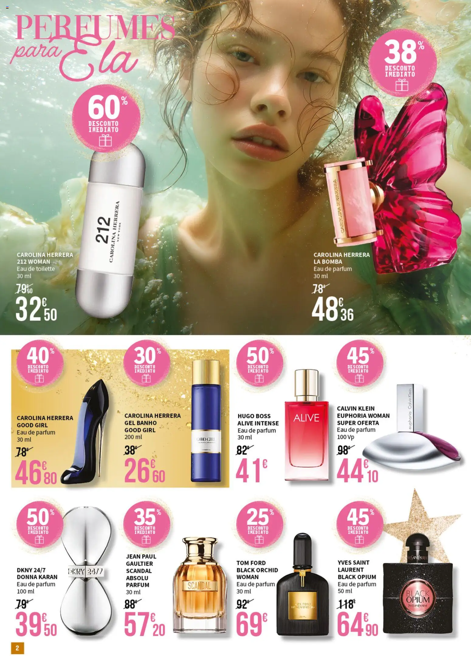 E.Leclerc - Folheto Parapharmacie Caldas da Rainha │ válido de 16.12.2025 | Página: 2 | Produtos: Perfumes, Eau de toilette, Banho