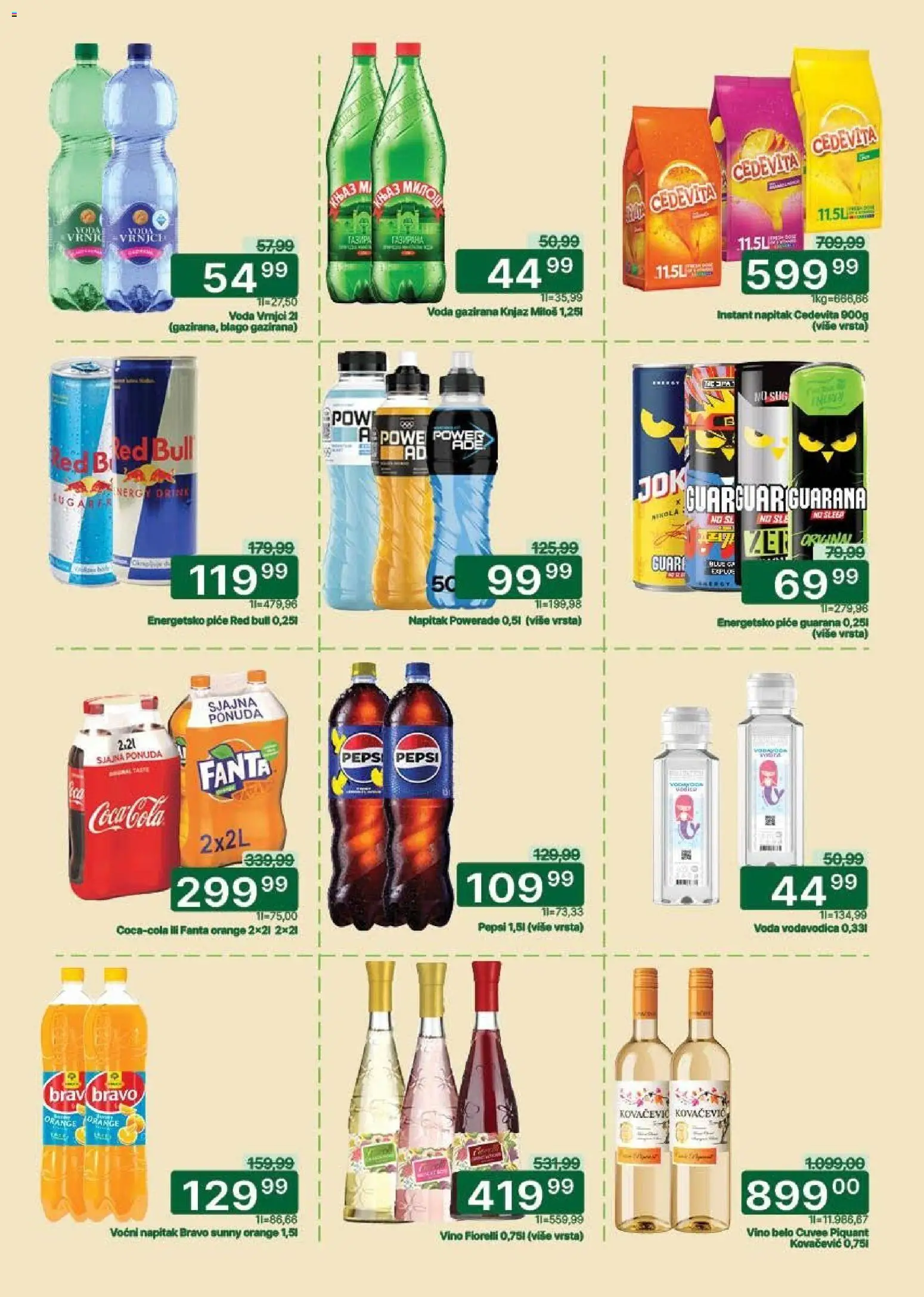 Univerexport katalog - važi od 02.03.2026 | Strana: 22 | Proizvode: Cedevita, Voda, Red Bull, Pepsi