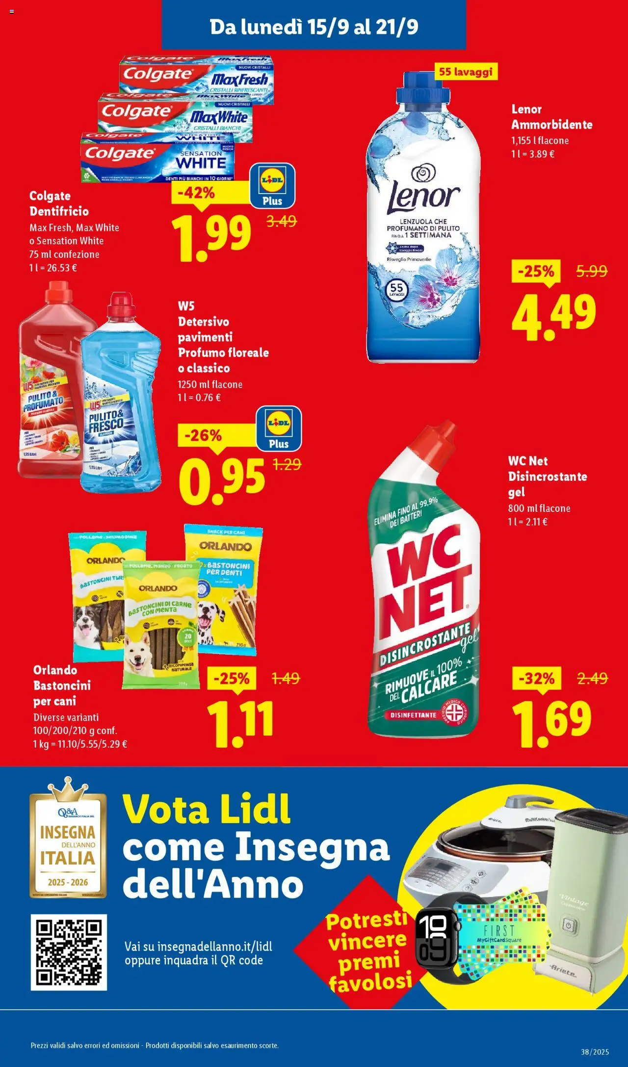 Volantino Lidl del 15.09.2025 | Pagina: 19 | Prodotti: Dentifricio, Ammorbidente, Manzo, Lenzuola