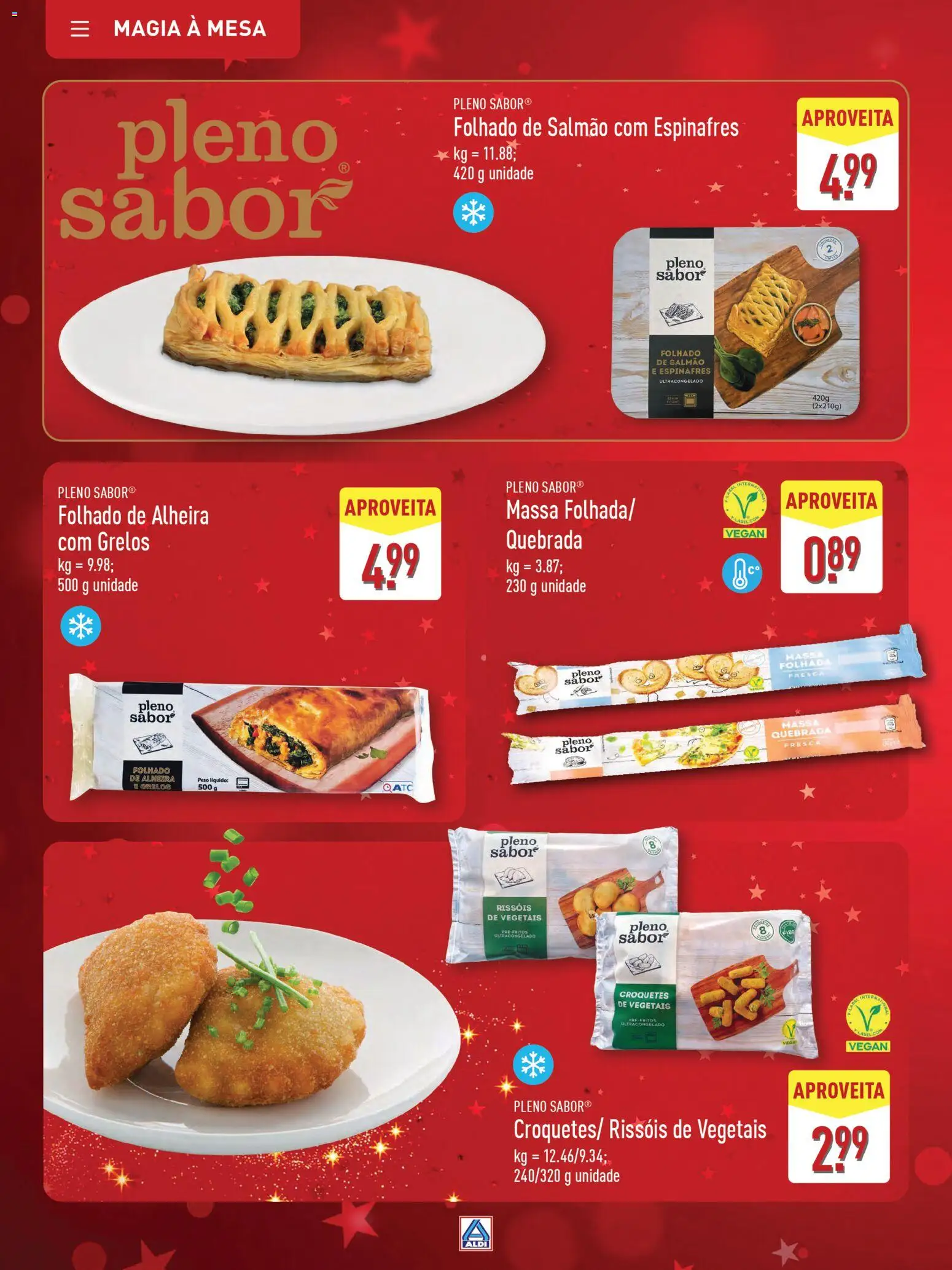 Aldi folheto │ válido de 22.11.2025 | Página: 12 | Produtos: Salmão, Mesa, Massa, Alheira