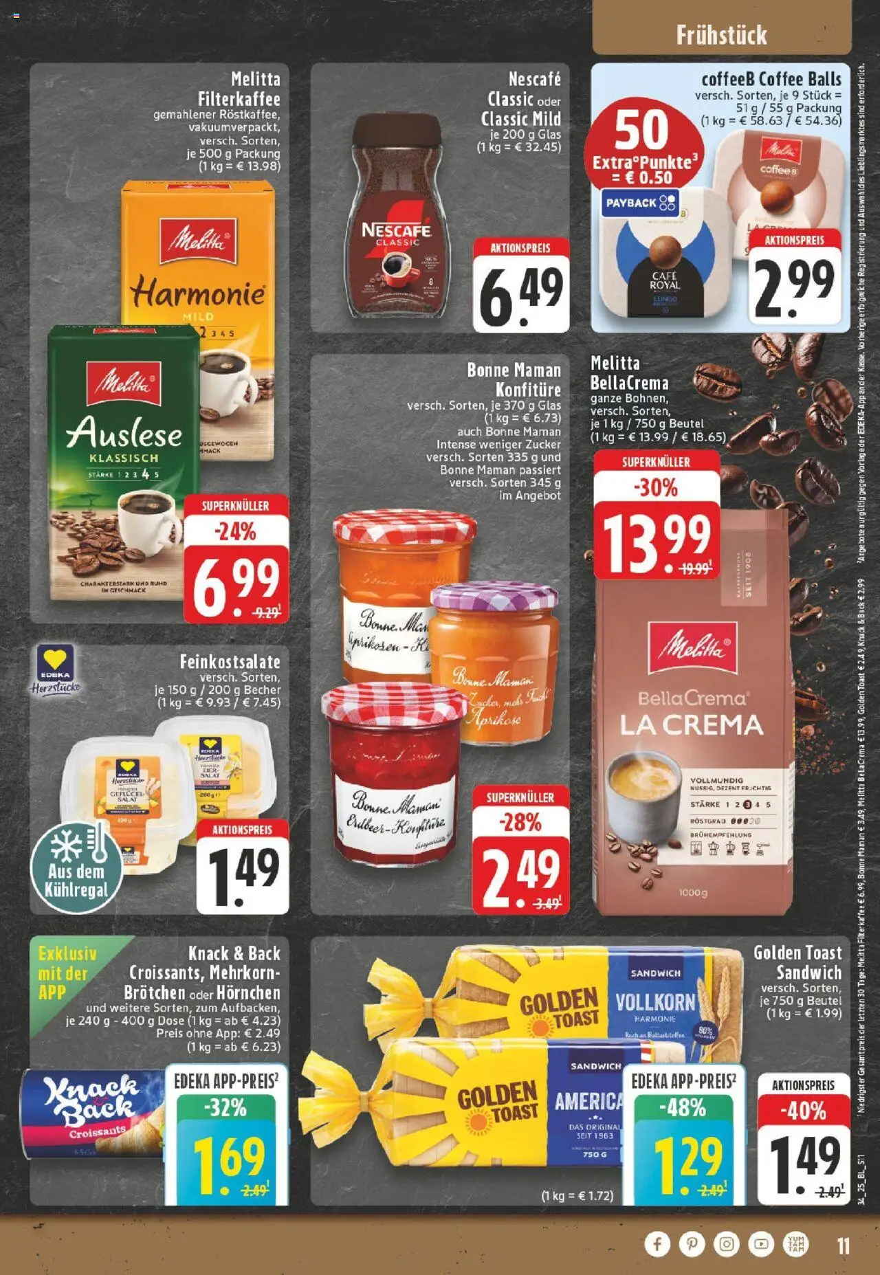 Edeka Prospekt 	 - gültig ab dem 18.08.2025 | Seite: 11 | Produkte: Nescafe, Toast, Nescafe classic, Bonne maman