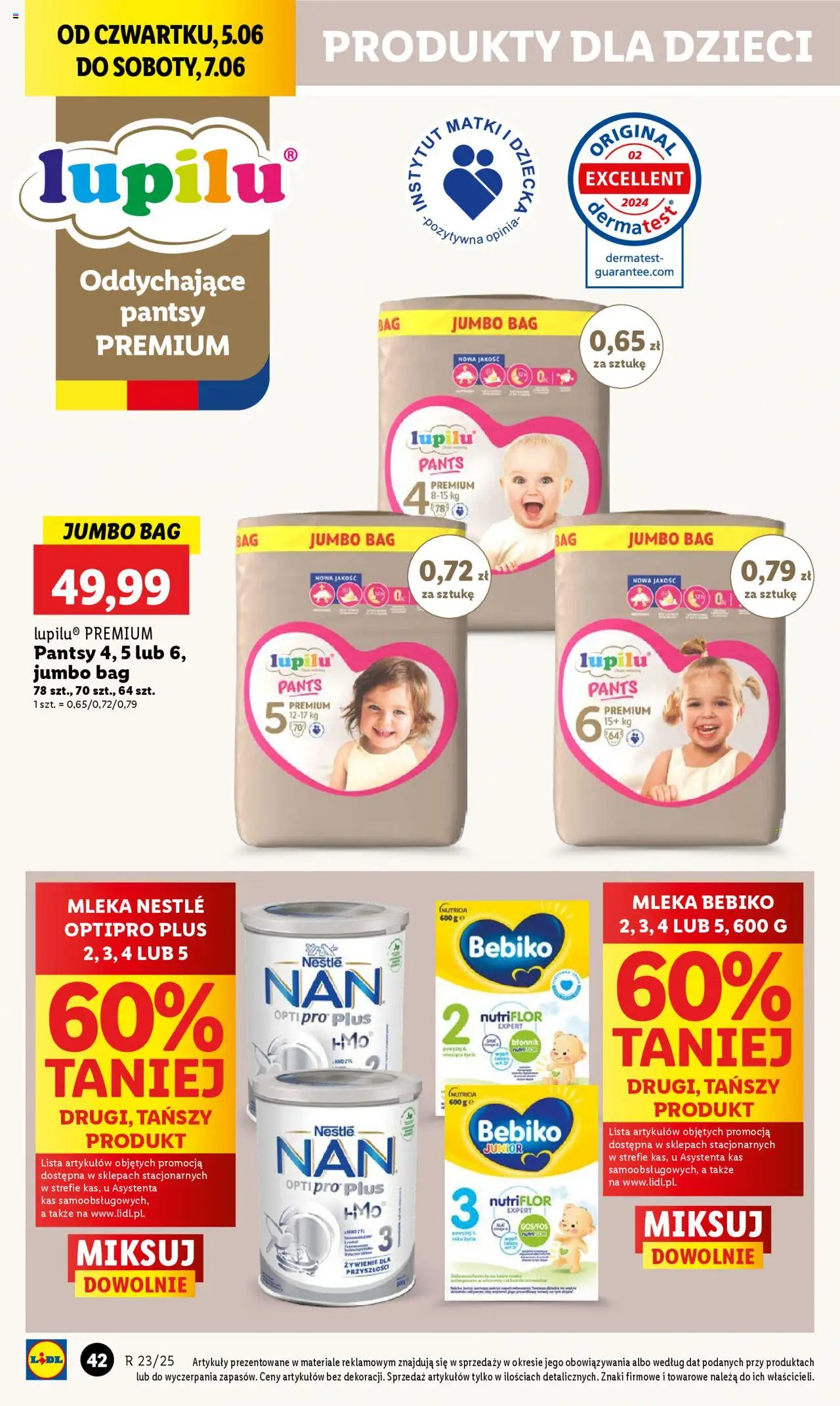 Lidl Gazetka od 05.06.2025 | Strona: 52 | Produkty: Mleka