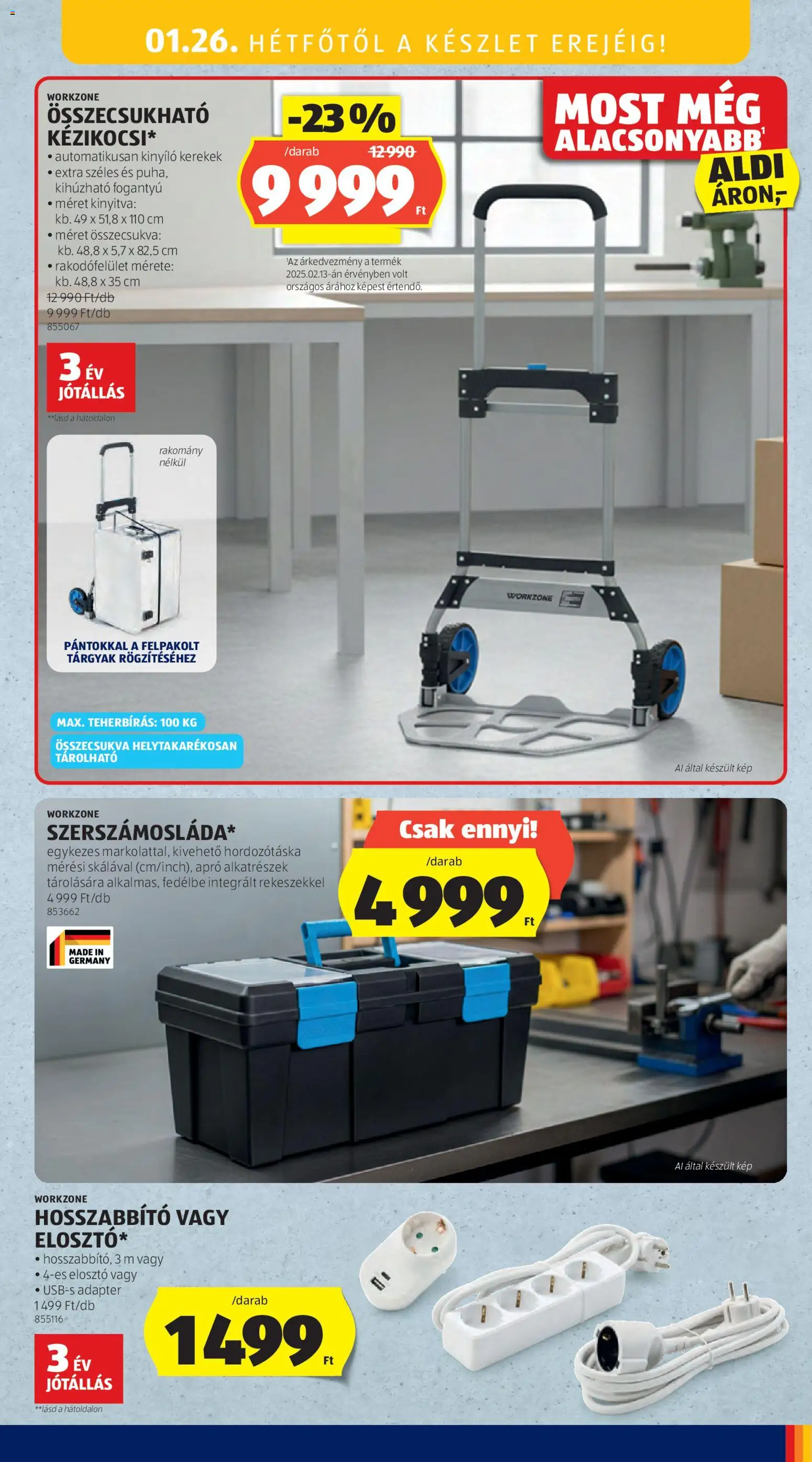 Aldi akciós ujság - amely érvényes a következő dátumtól: 22.01.2026 | Oldal: 19 | Termékek: Hosszabbító, Adapter