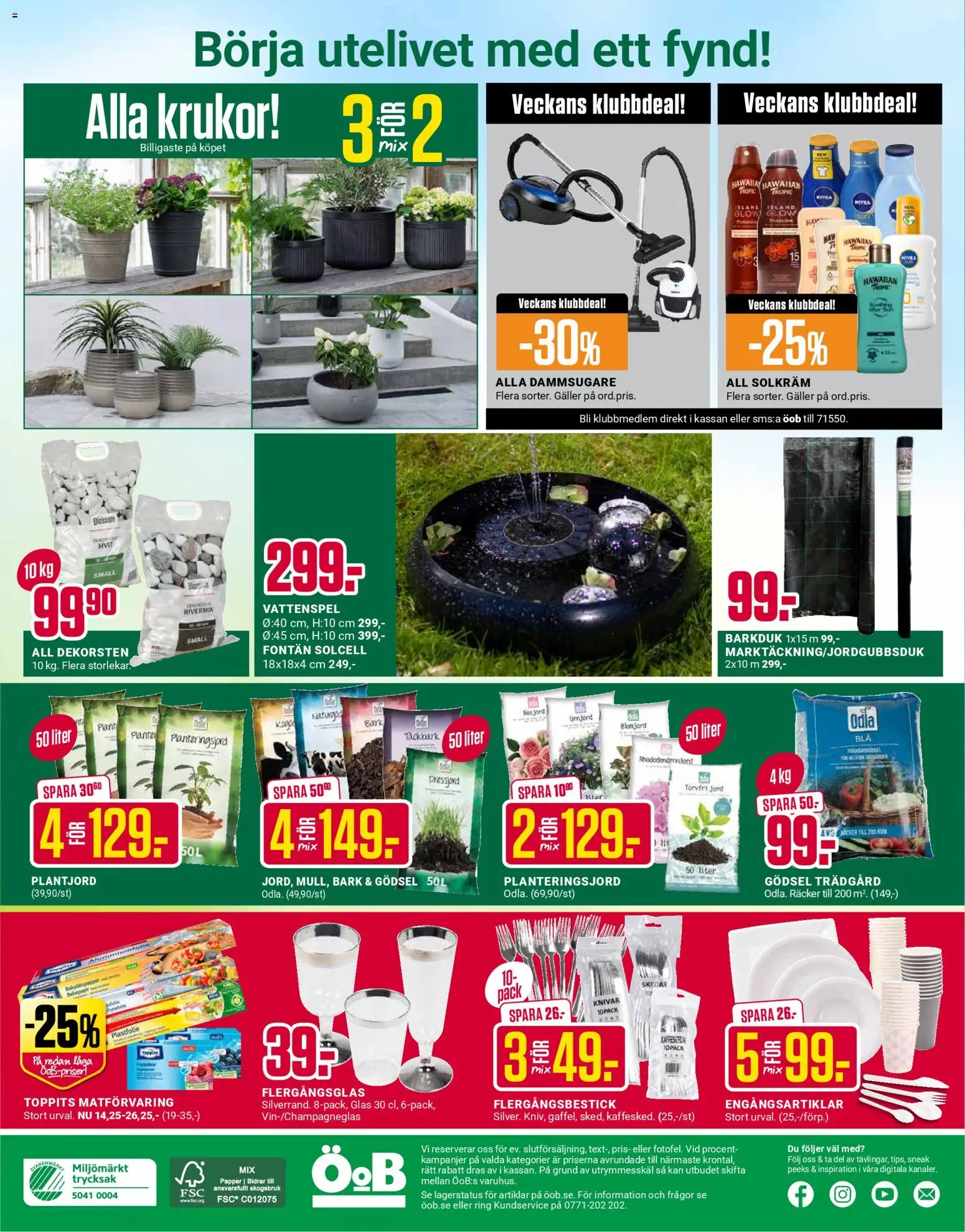 ÖoB reklamblad aktuell från 30.03.2026 | Sida: 12 | Produkter: Planteringsjord, Galler, Plastfolie, Papper