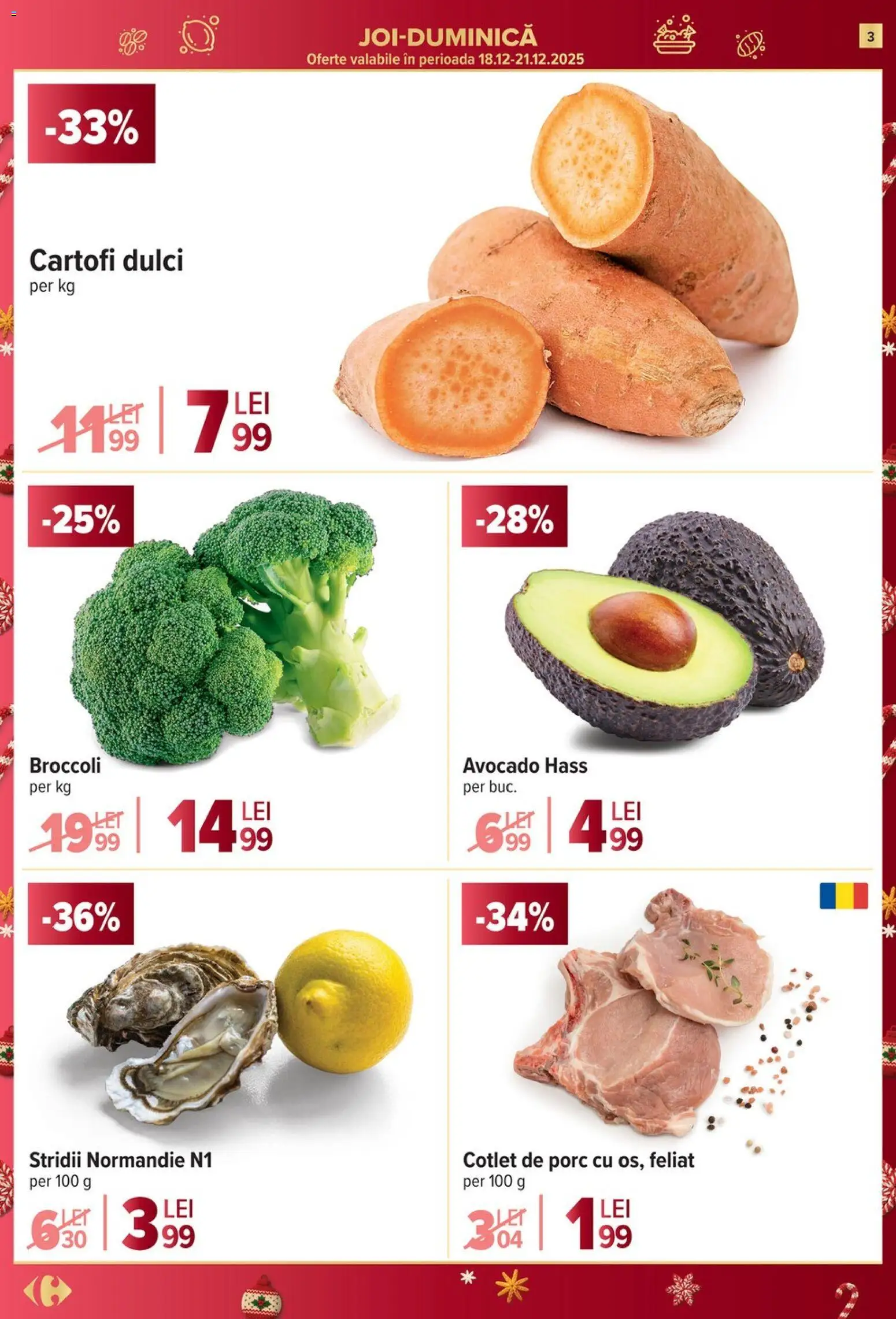 Noul catalog Carrefour – valabil de la 17.12.2025 | Pagină: 3 | Produse: Lait de coco, Taneli organik hardal, Avocado, Cartofi