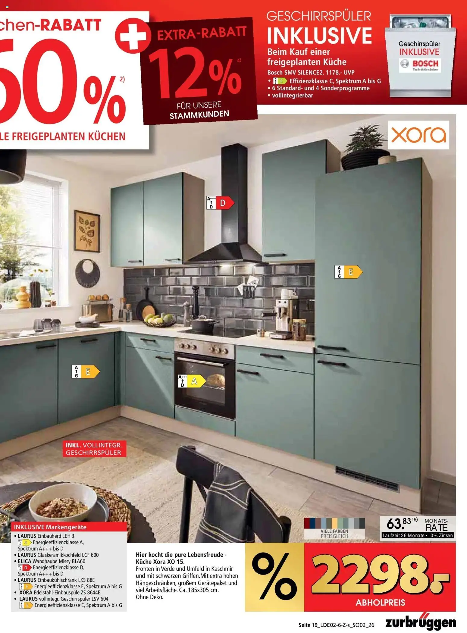 Zurbrüggen - Zurbrüggen: Red Shopping Week – gültig ab 13.02.2026 | Seite: 19 | Produkte: Bosch, Geschirrspüler, Küche, Kuchen