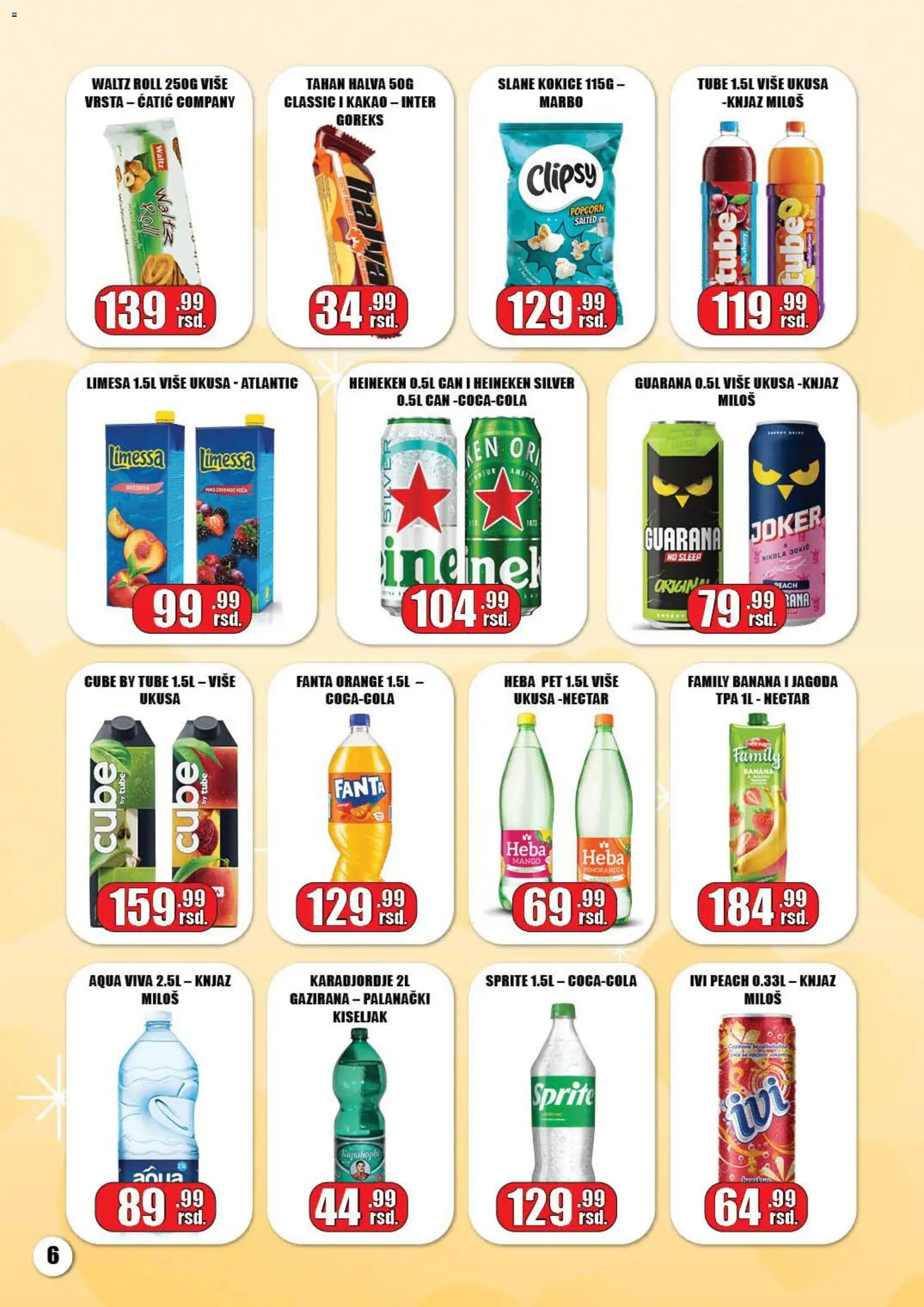 Gala MARKET katalog - važi od 05.03.2026 | Strana: 6 | Proizvode: Banana, Heineken, Jagoda, Guarana