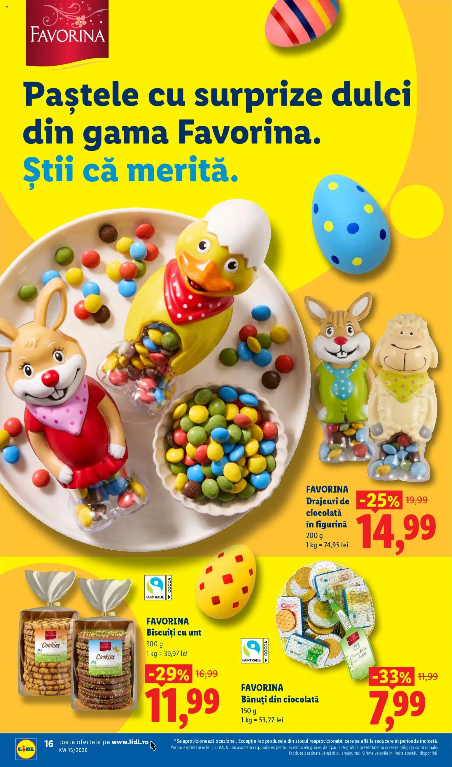Noul catalog Lidl – valabil de la 06.04.2026 | Pagină: 16 | Produse: Unt, Ciocolată, Biscuiți