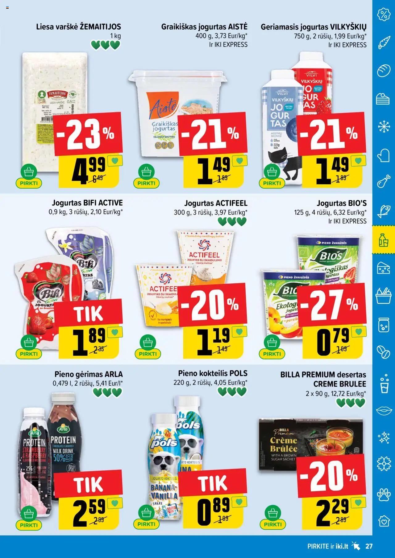 IKI - Leidinys│galioja nuo 04.08.2025 | Puslapis: 27 | Prekių: Jogurtas, Varškė