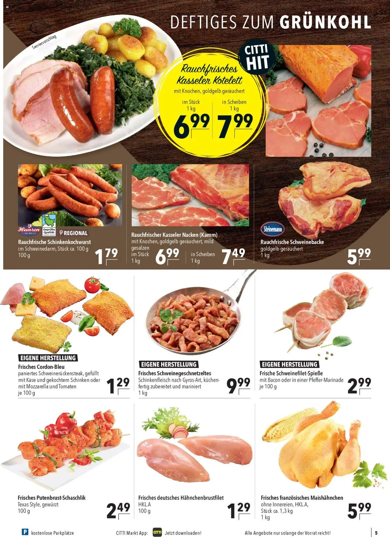 CITTI Markt Prospekt 	 – gültig ab 08.10.2025 | Seite: 5 | Produkte: Käse, Mozzarella, Schinken, Kuchen