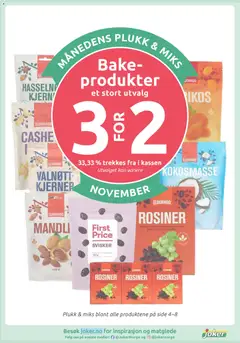 Forhåndsvisning av KOKOSMASSE, Kokosmasse gyldig fra 25.11.2025 | Side: 7 | Produkter: Rosiner, Cashewnøtter, Valnøtter, Mandler