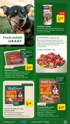 Fressnapf Aktionen ab 30.10.2025 gültig | Seite: 14 | Produkte: Pulver, Rindfleisch, Gemüse