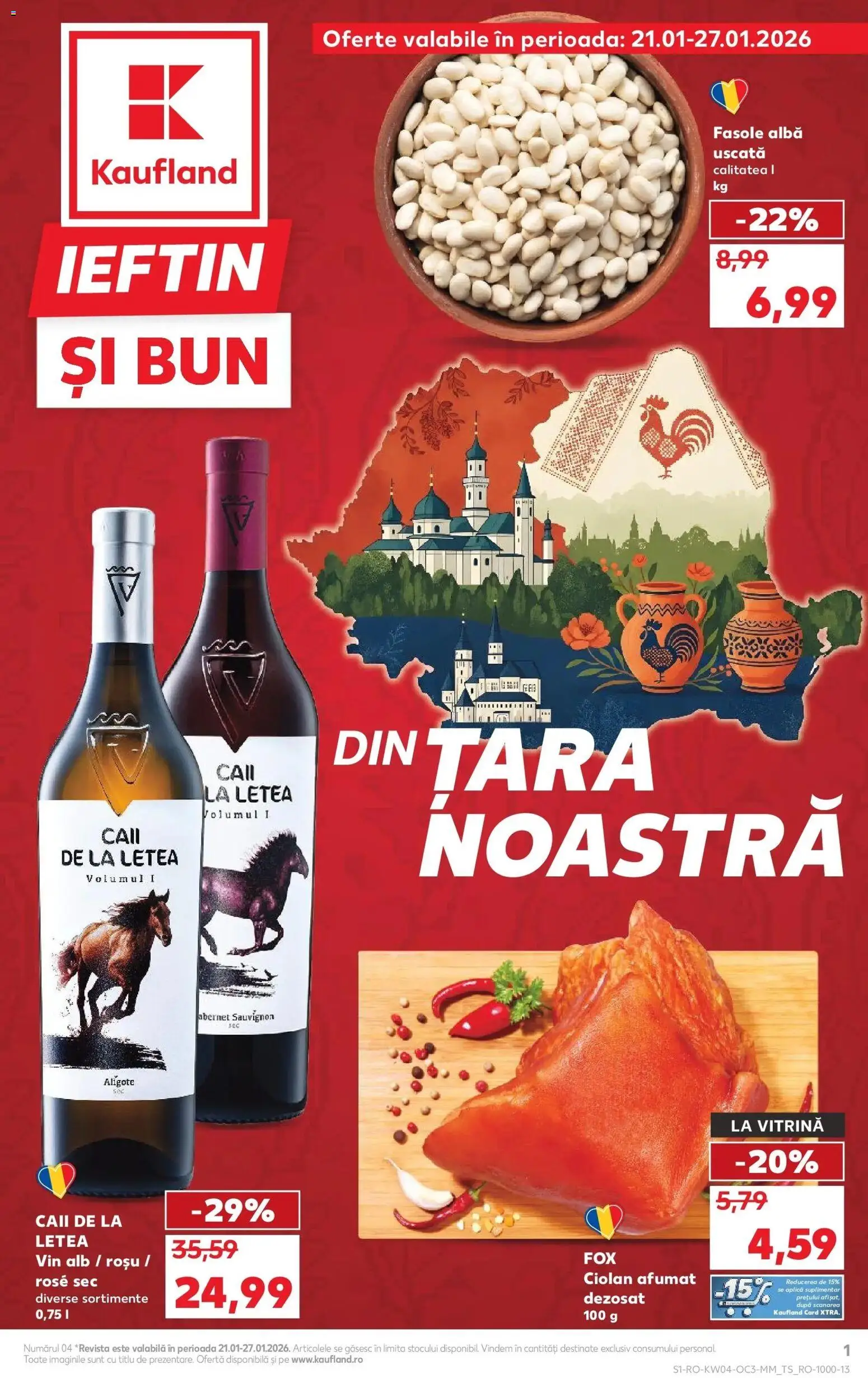 Noul catalog Kaufland – valabil de la 21.01.2026 | Pagină: 1 | Produse: Vitrină, Vin, Fasole albă