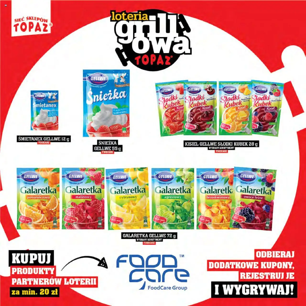 Topaz Gazetka - Katalog produktów Loteria Grillowa od 25.04.2025 | Strona: 54 | Produkty: Galaretka, Śmietana, Ananas, Owoce