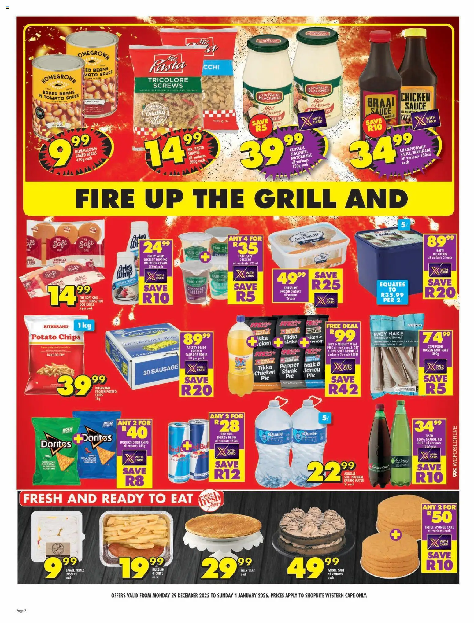 New Shoprite catalogue – valid from 29.12.2025 | Page: 2 | Products: Beans, Sour cream, Chips, Chilli