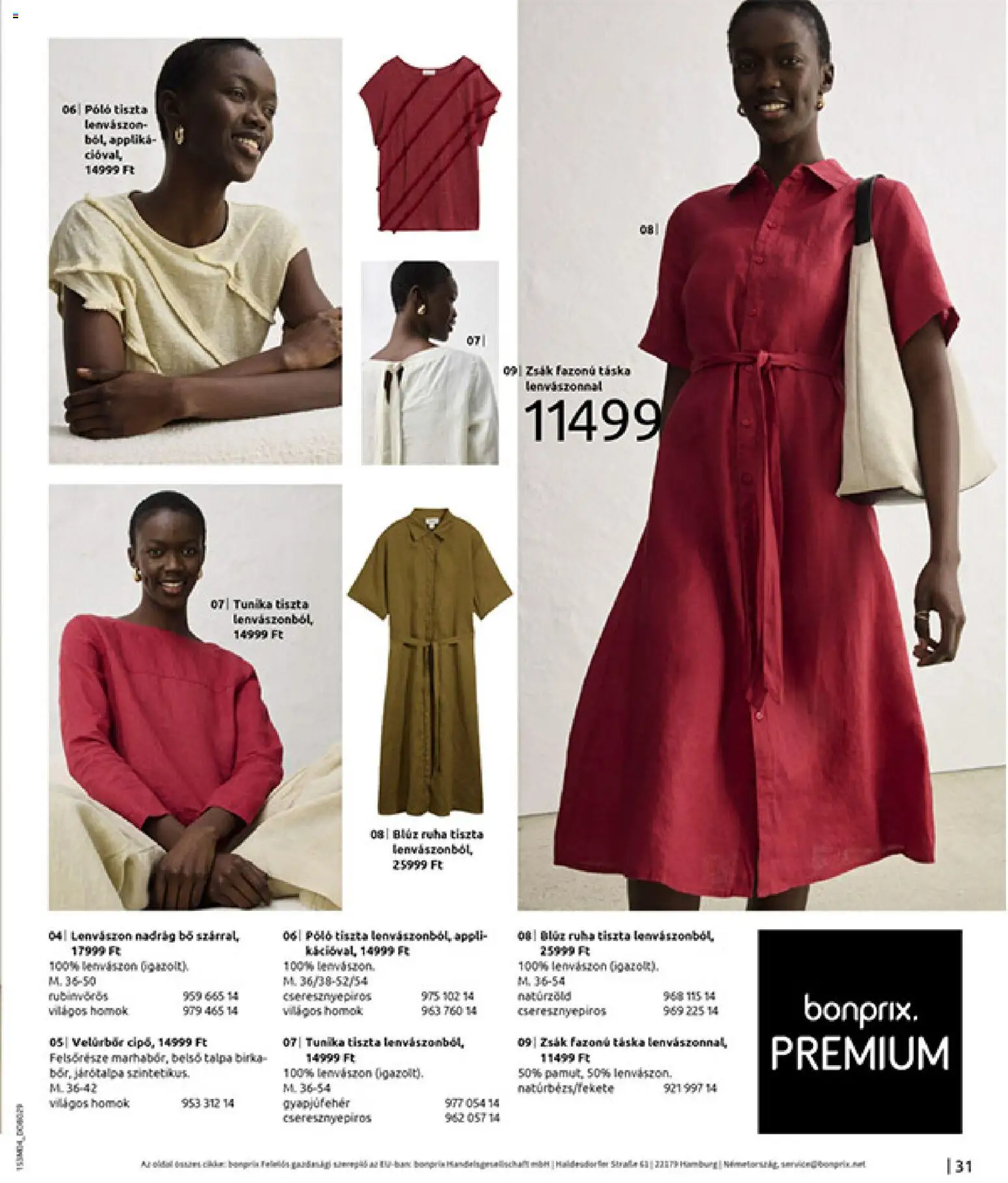Bonprix akciós ujság - amely érvényes a következő dátumtól: 30.03.2026 | Oldal: 33 | Termékek: Tunika, Táska, Ruha, Nadrág