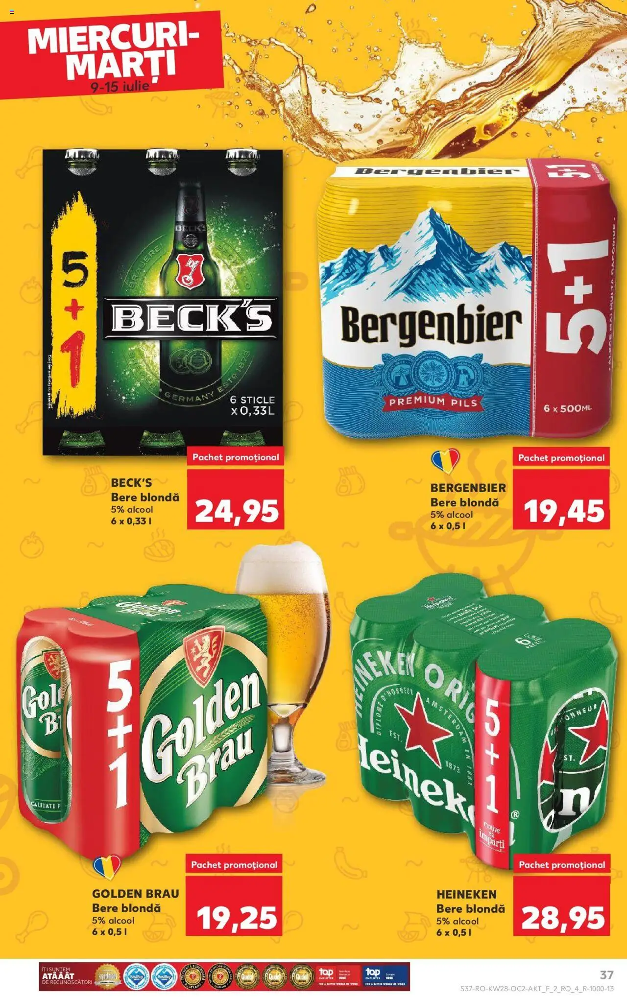 Catalog Kaufland - Bucureşti – valabil de la 09.07.2025 | Pagină: 37 | Produse: Atıştırmalık, Bere, Plastik Kulübe