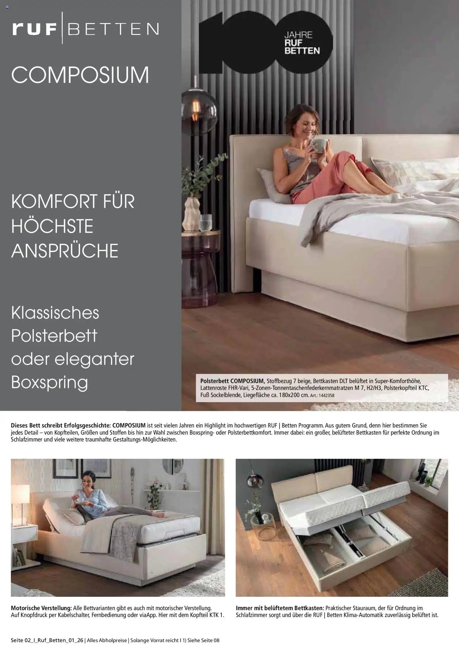 Zurbrüggen Ruf Betten Spezial – gültig ab 17.04.2026 | Seite: 2 | Produkte: Bett, Polsterbett