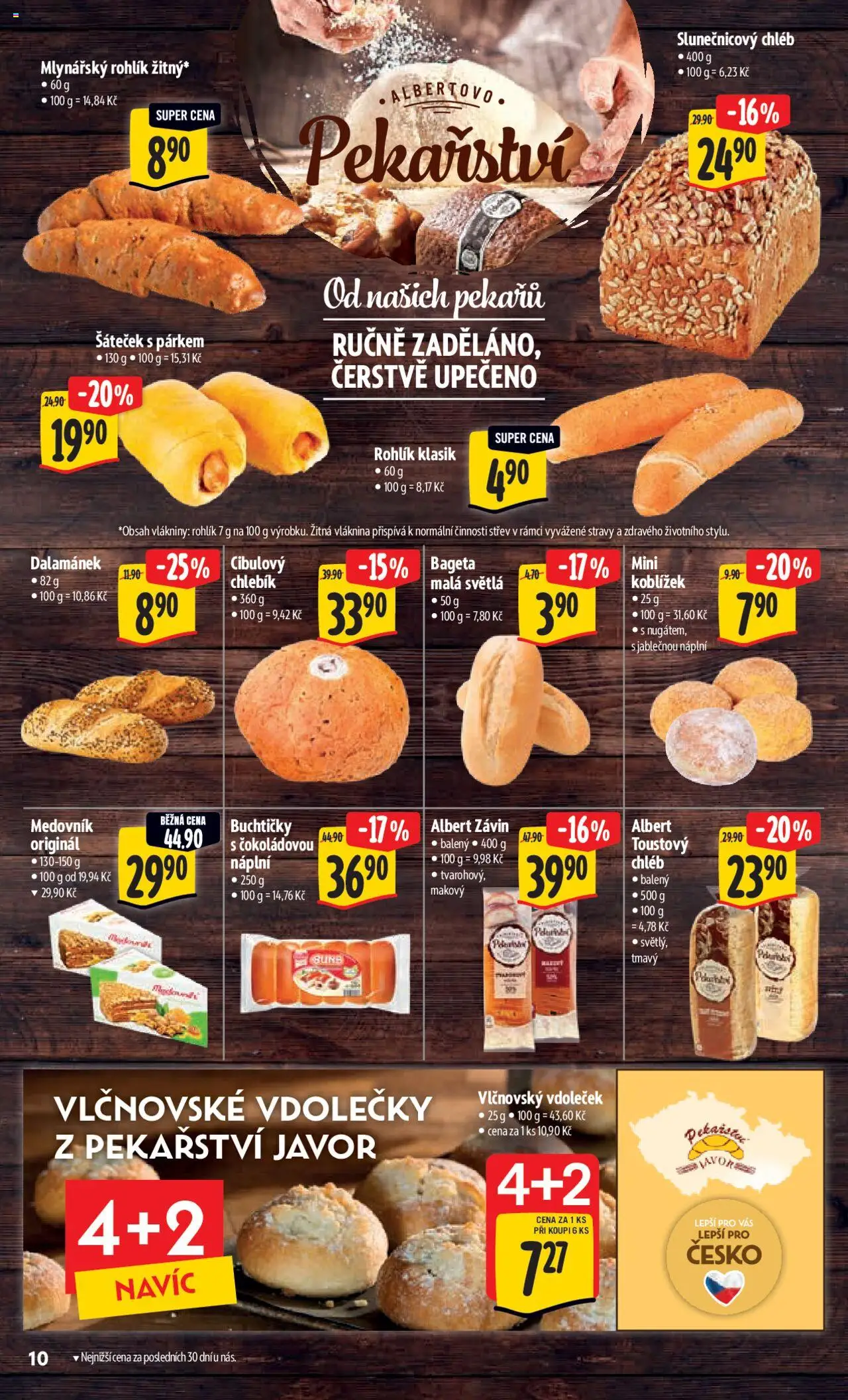 Albert leták - Hypermarket od 27.08.2025 | Strana: 17 | Produkty: Rohlík, Mlynářský rohlík, Medovník, Bageta