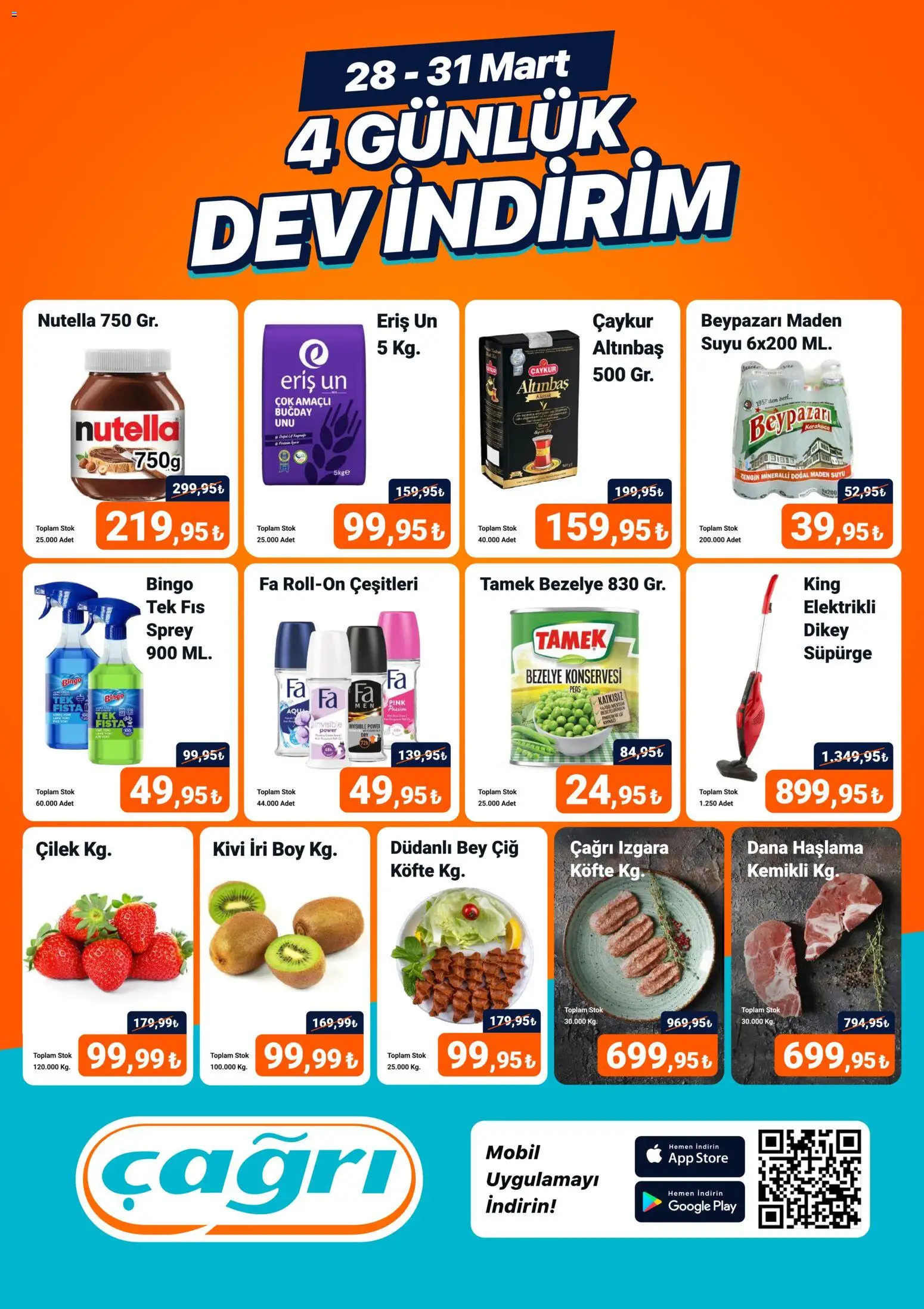 Çağrı Market - 4 Günlük Dev İndirim Mart - 28.03.2026 tarihinden itibaren geçerlidir | Sayfa: 1