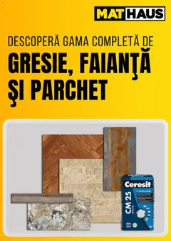 Ofertele Mathaus valabile de la 20.01.2026 | Pagină: 1 | Produse: Faianță, Parchet