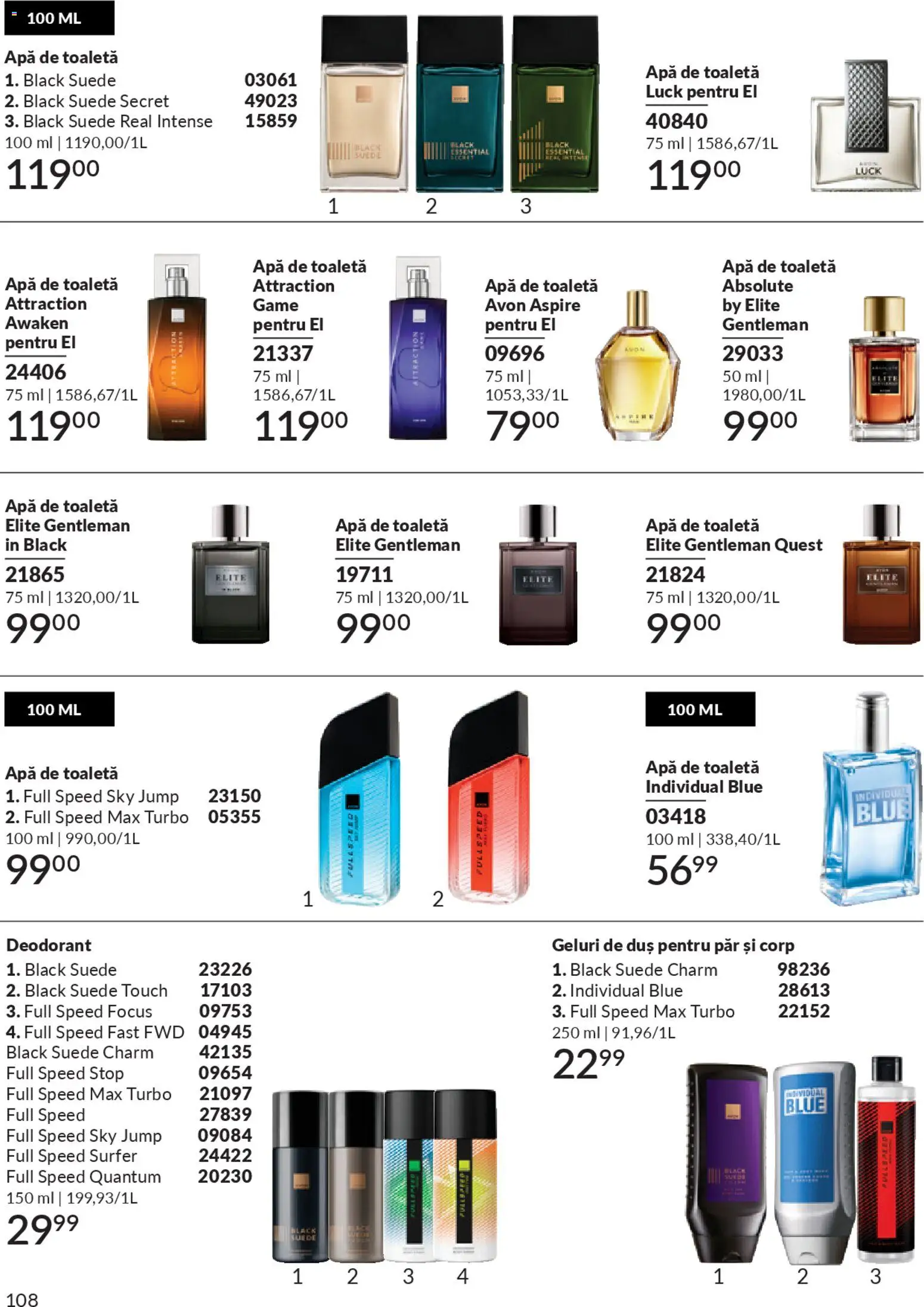 Noul catalog Avon – valabil de la 01.02.2026 | Pagină: 110 | Produse: Toaletă, Apă de toaletă, Deodorant, Apă