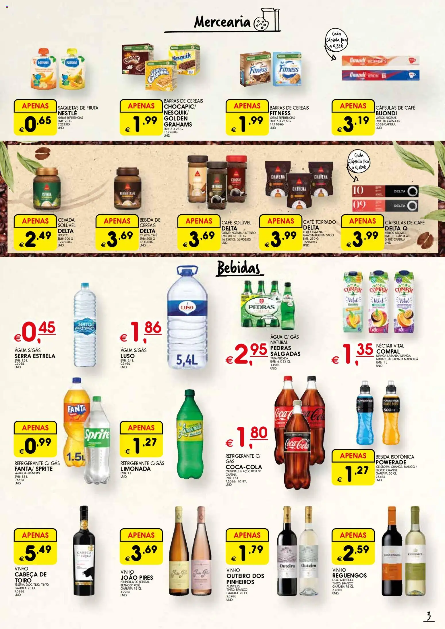 Meu Super Madeira │ válido de 12.03.2026 | Página: 3 | Produtos: Refrigerante, Café solúvel, Nestlé, Vinho