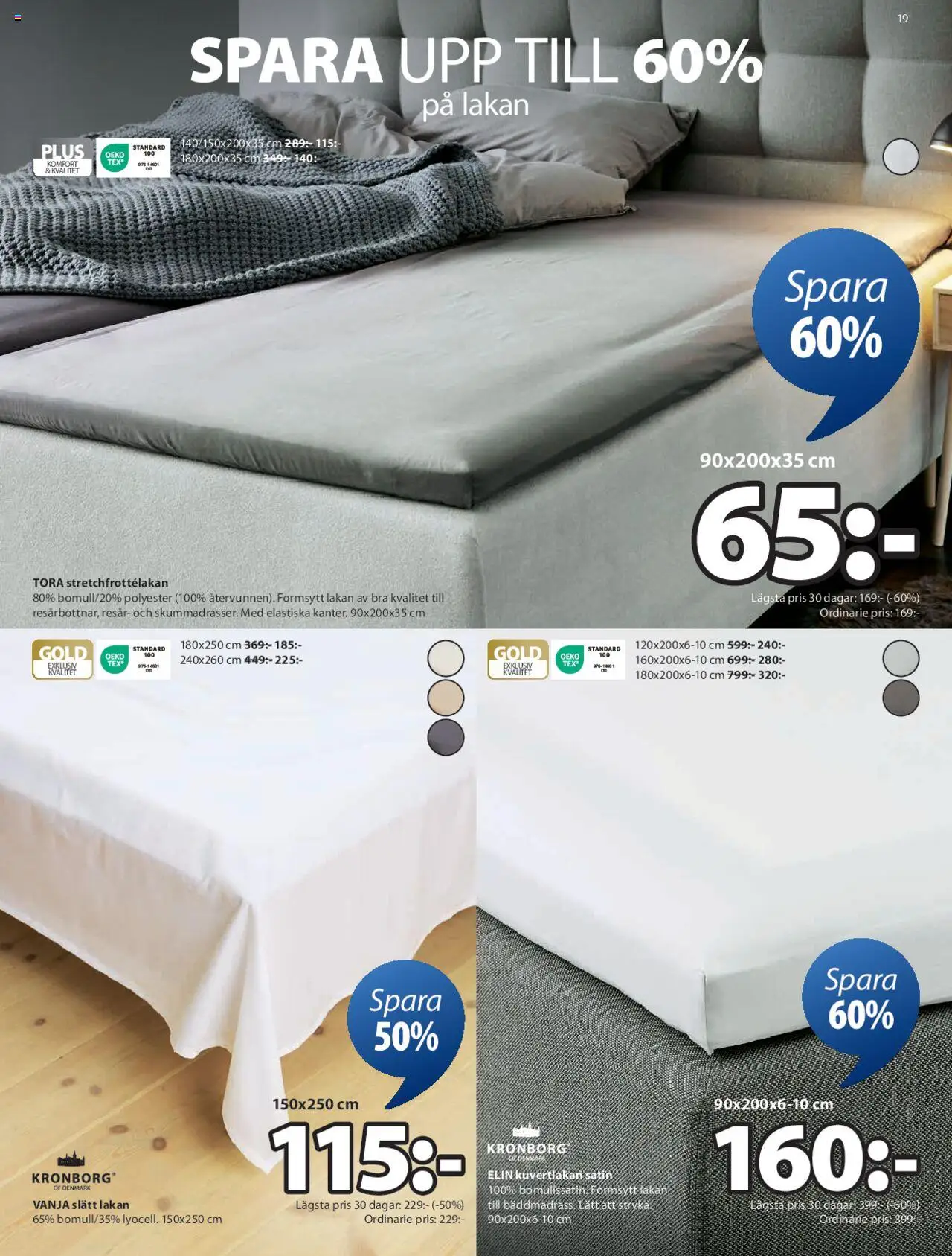 JYSK reklamblad aktuell från 25.08.2025 | Sida: 20 | Produkter: Lakan