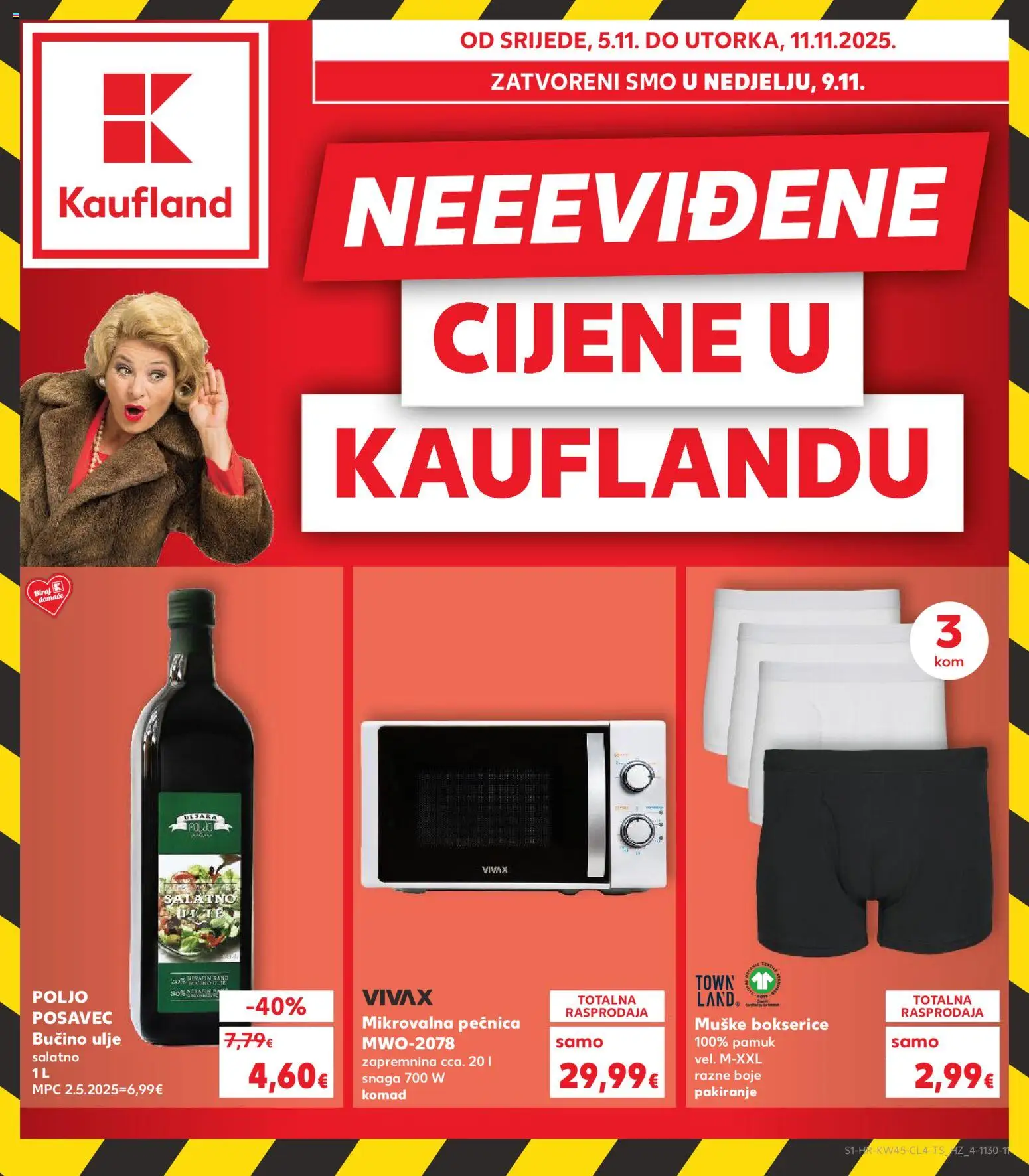 Kaufland katalog | vrijedi od 05.11.2025 | Stranica: 1 | Proizvodi: Ulje, Bokserice, Pećnica, Mikrovalna pećnica