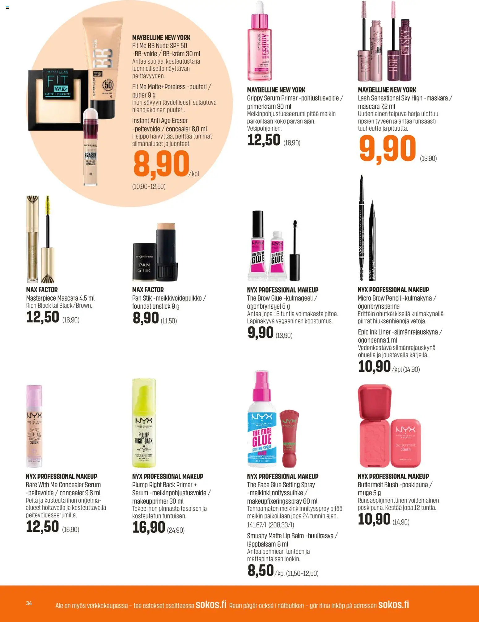 Sokos tarjoukset – voimassa 27.12.2025 alkaen | Sivu: 34 | Tuotteet: Poskipuna, Kulmakynä, Tee, Huulirasva