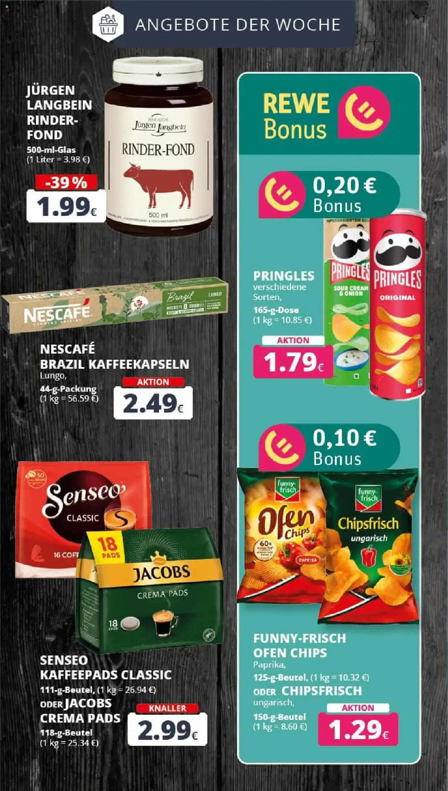 Rewe prospekt Bergheim	 – gültig ab 23.11.2025 | Seite: 6 | Produkte: Kaffeepads, Funny frisch, Senseo kaffeepads, Chips