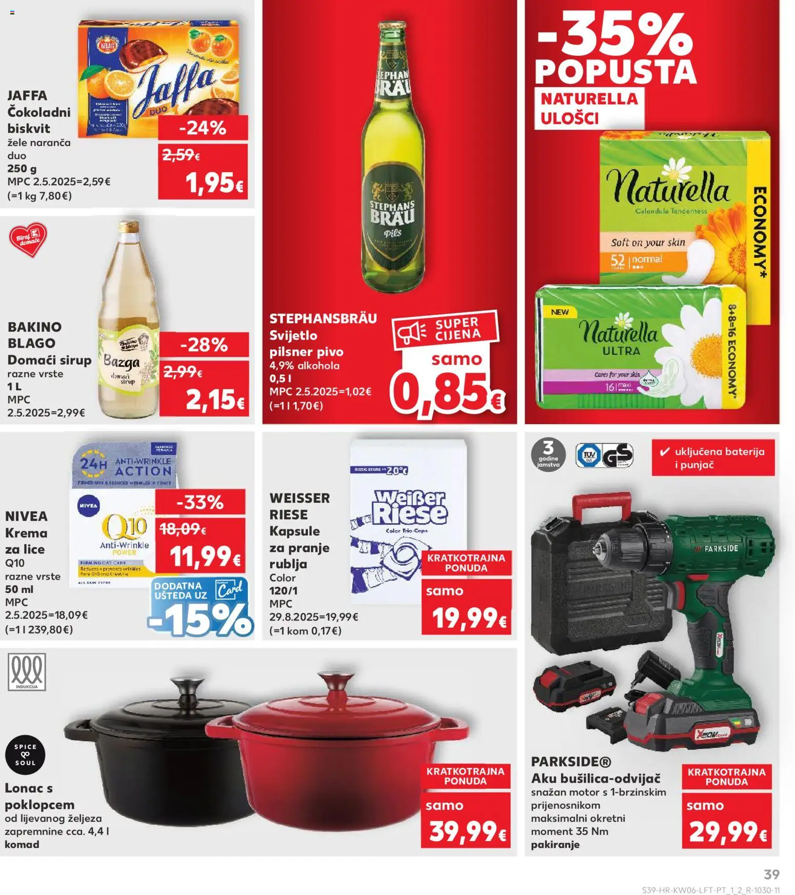 Kaufland katalog | vrijedi od 04.02.2026 | Stranica: 39 | Proizvodi: Baterija, Krema, Sirup, Parkside