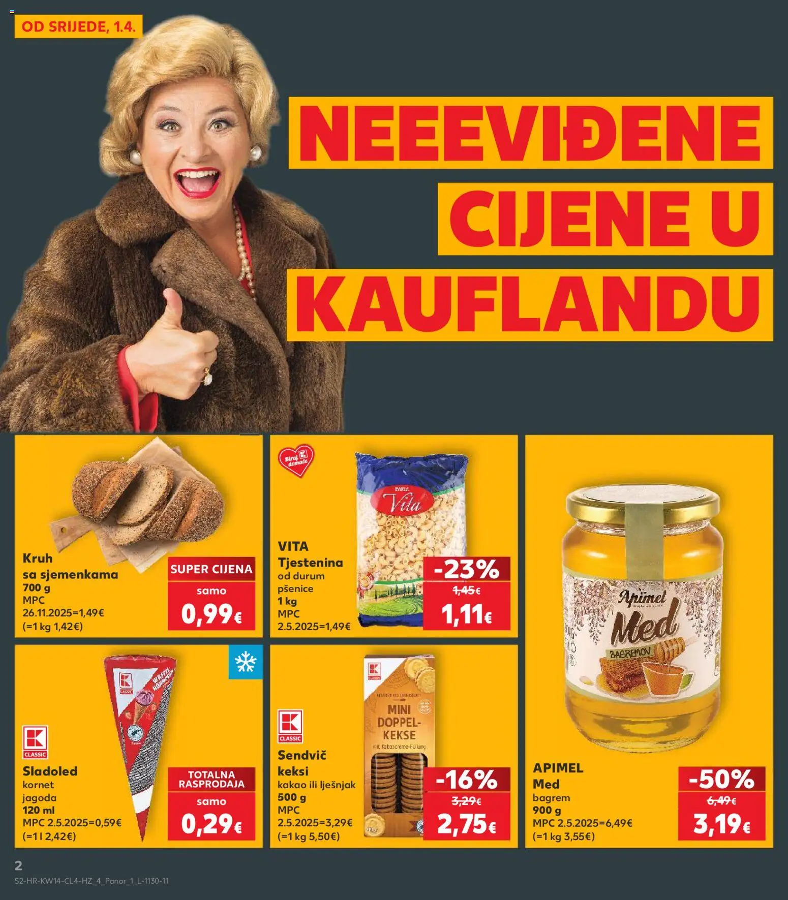 Kaufland HR akciós ujság - amely érvényes a következő dátumtól: 01.04.2026 | Oldal: 2