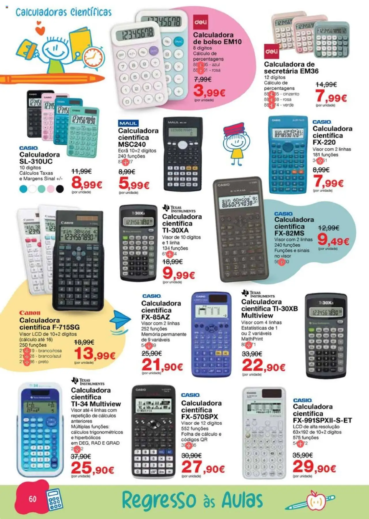 Staples - Folheto Regresso às Aulas 2025 │ válido de 18.08.2025 | Página: 60 | Produtos: Calculadora