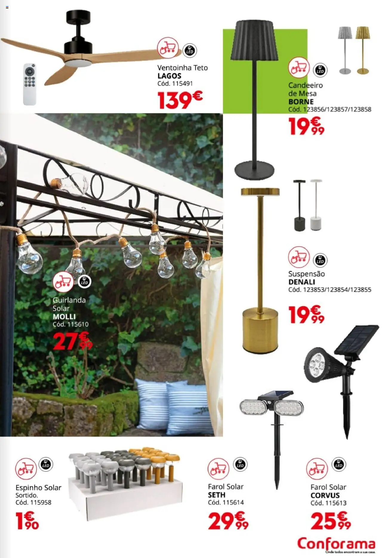 Conforama folheto │ válido de 20.03.2025 | Página: 37 | Produtos: Candeeiro, Suspensão, Mesa