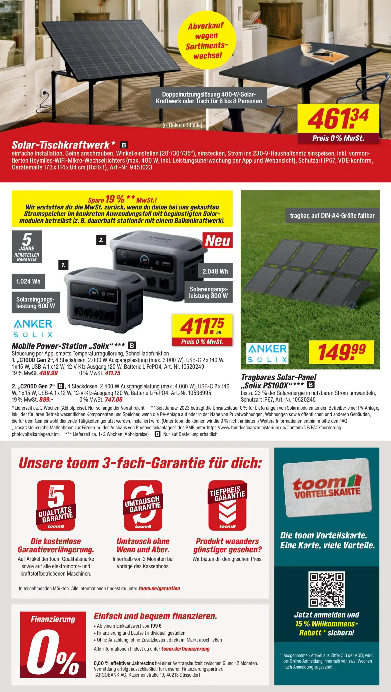 Toom Baumarkt Prospekt 	 – gültig ab 02.05.2026 | Seite: 2 | Produkte: Tisch, Batterie