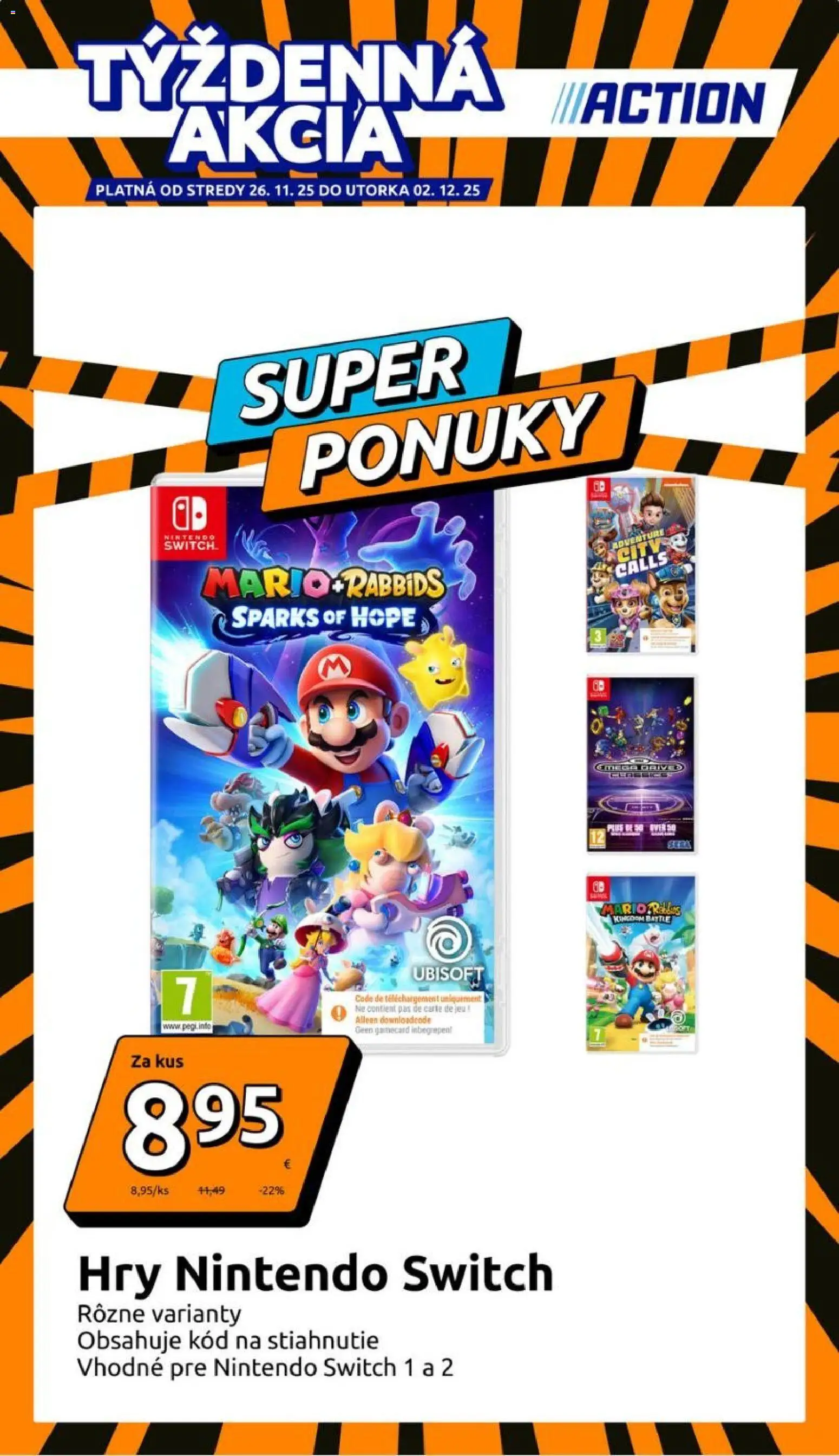 Nové Action akcie – leták je platný od 26.11.2025 | Strana: 1 | Produkty: Pás