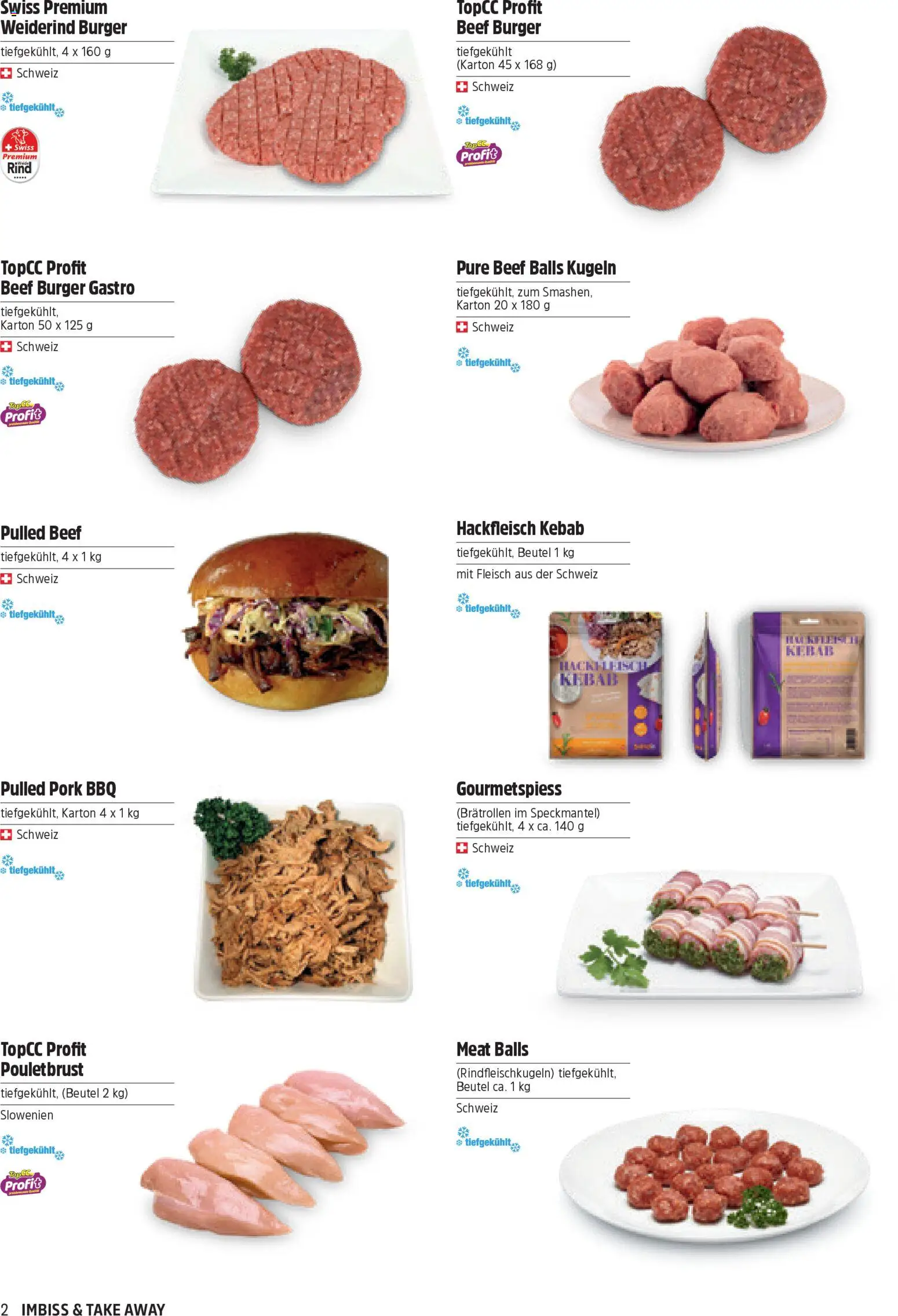 TopCC aktionen Imbiss & Take Away – gültig ab 31.03.2026 | Seite: 2 | Produkte: Burger