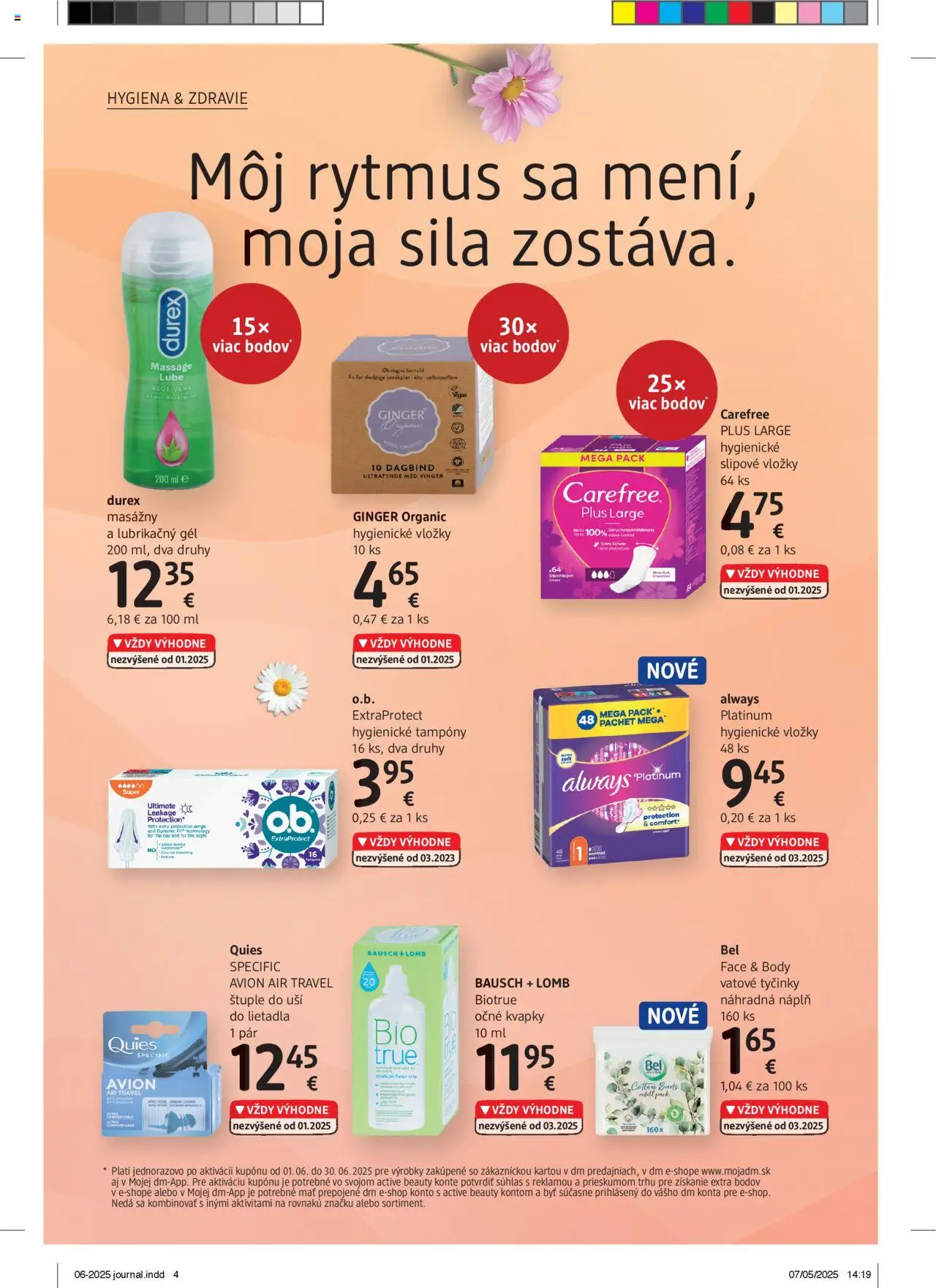 dm drogerie Journal Jún 2025 │ platný od 01.06.2025 | Strana: 4 | Produkty: Štuple do uší, Med