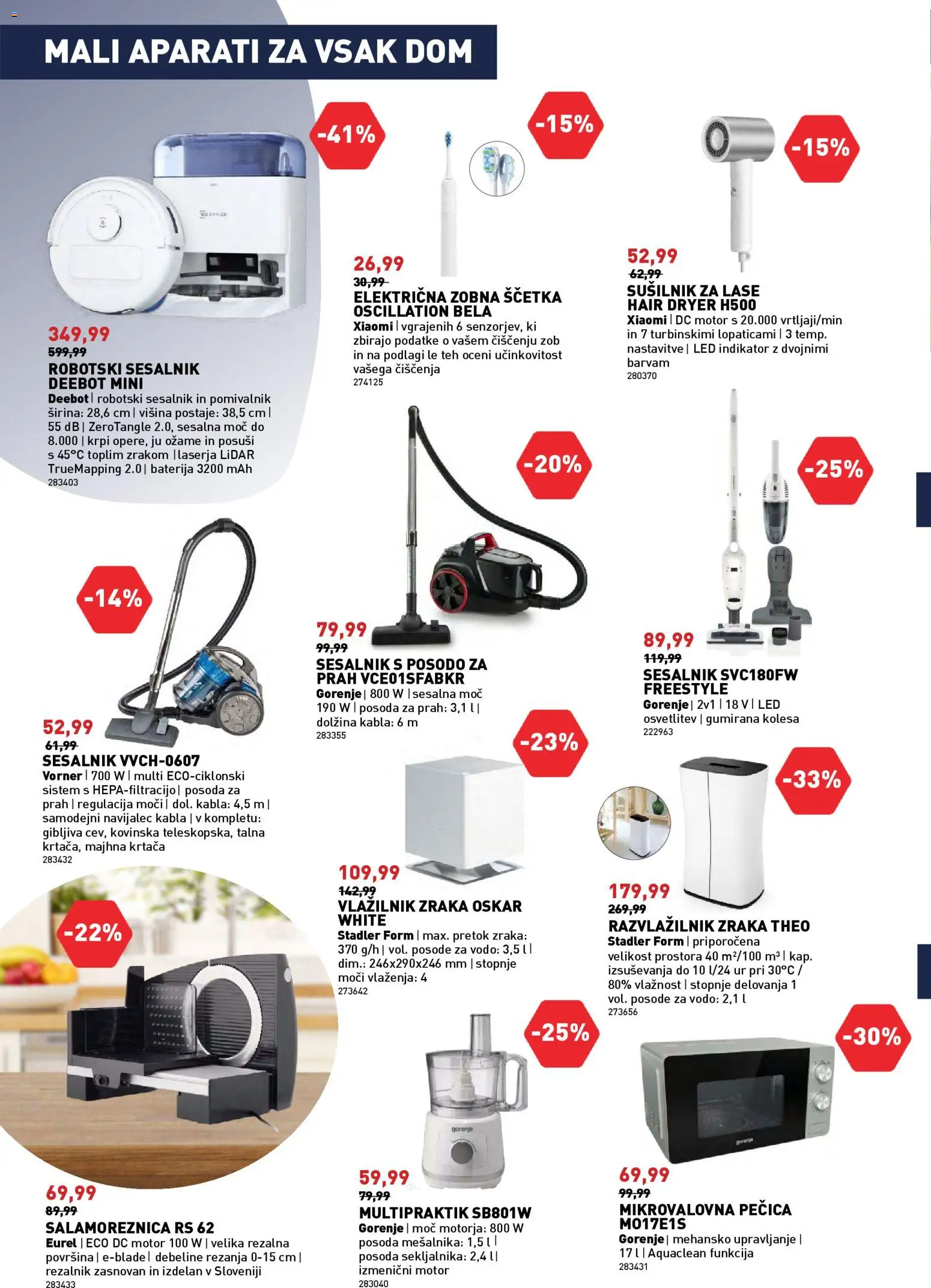 Novi Inpos katalog ponudbe – veljaven od 02.03.2026 | Stran: 12 | Izdelki: Baterija, Rezalnik, Mikrovalovna pecica, Sesalnik