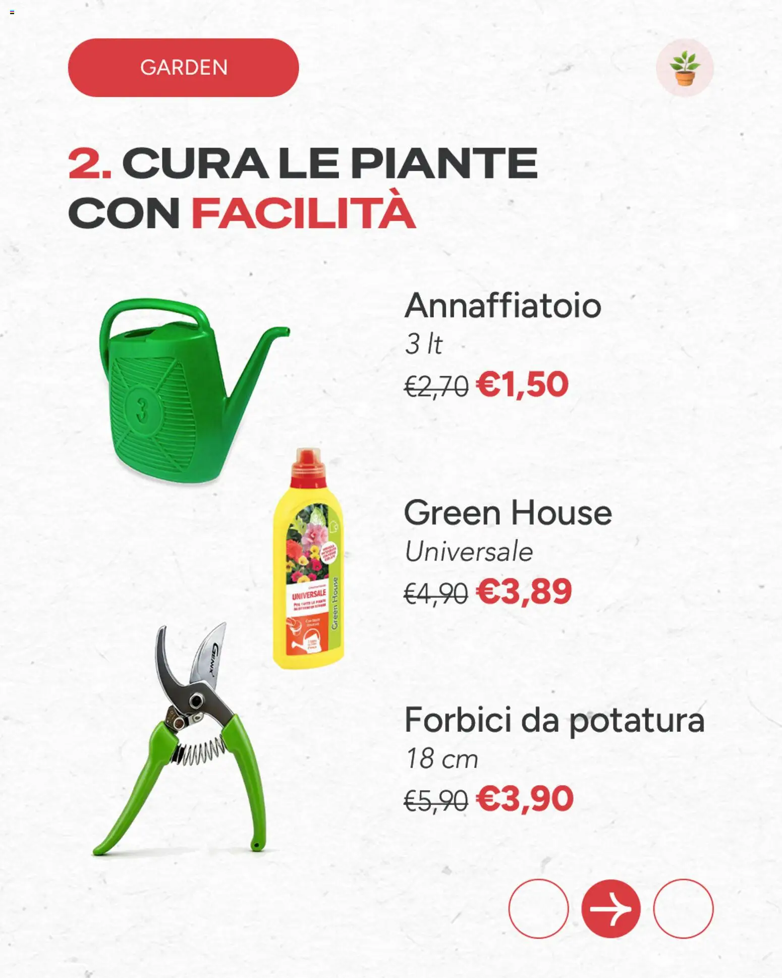 Volantino Max Factory del 08.04.2026 | Pagina: 3 | Prodotti: Annaffiatoio