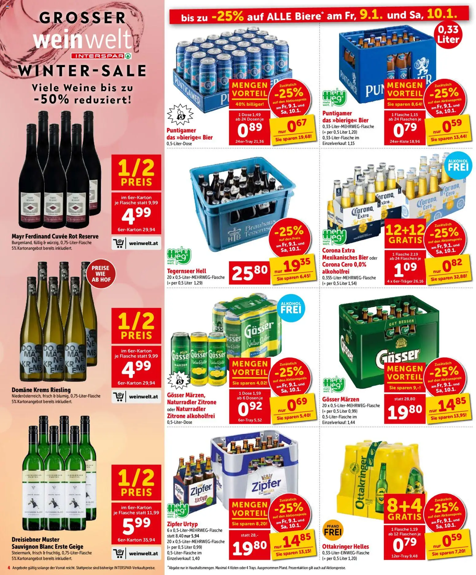Interspar Flugblatt - Steiermark gültig ab 08.01.2026 | Seite: 4 | Produkte: Zitrone, Bier